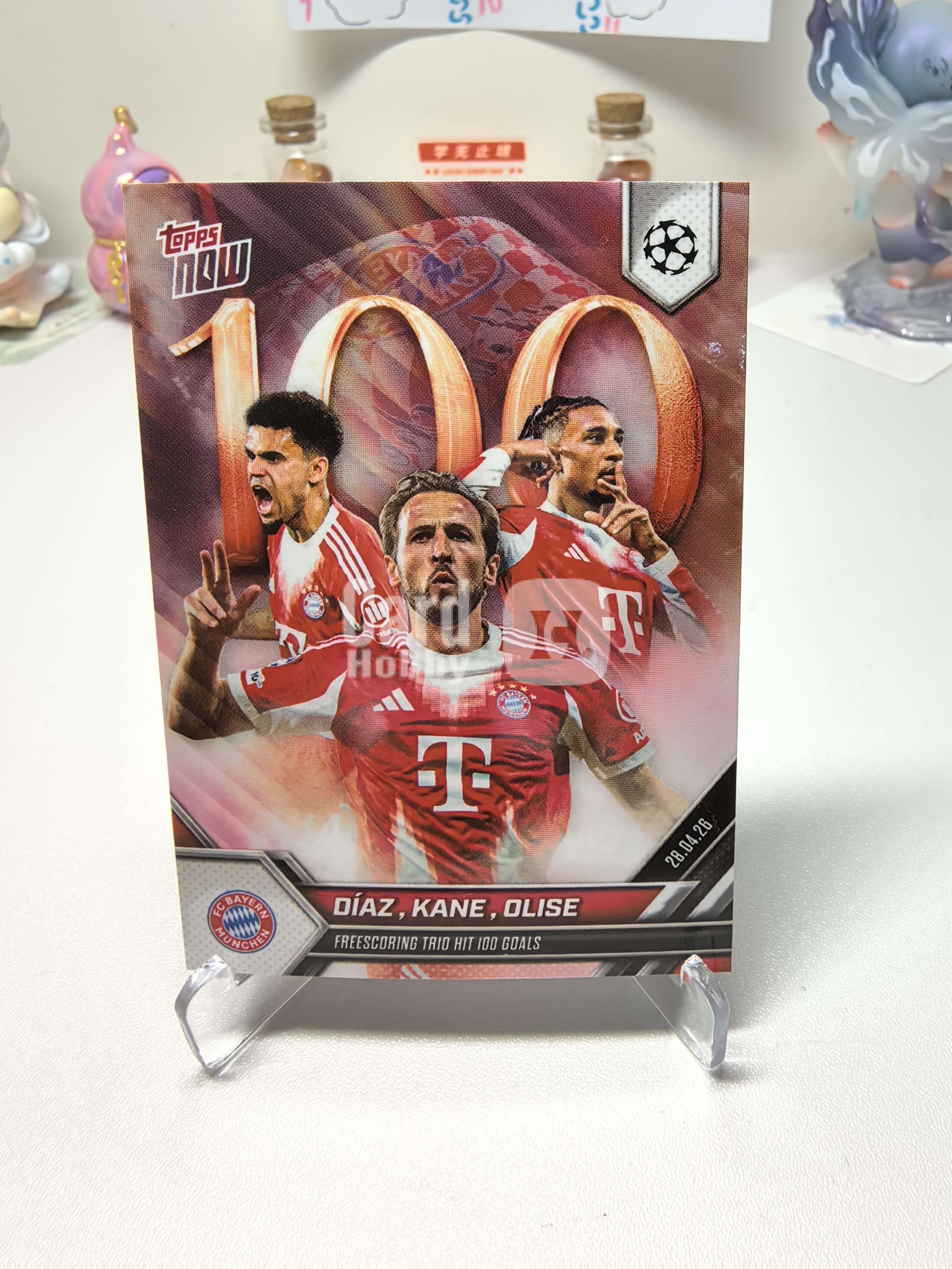 2025-26 Topps NOW Harry Kane Diaz Olise 凯恩 迪亚斯 奥利塞 拜仁慕尼黑 赛季100球 德甲记录 英格兰 法国 世界杯 默认微瑕