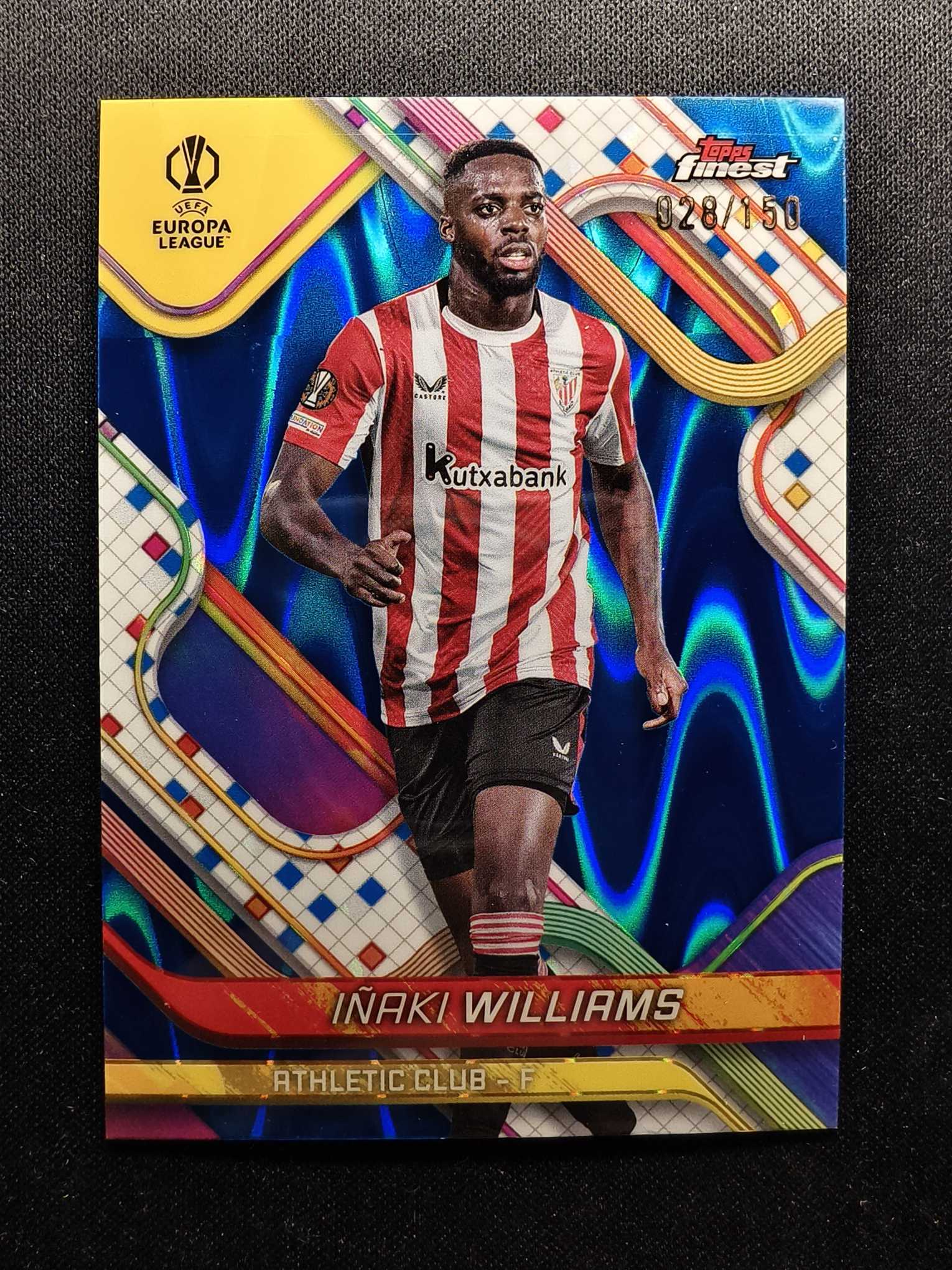 2025 Topps Finest Inaki Williams 欧冠 毕尔巴鄂 威廉姆斯 蓝熔岩折 150编 不保卡品 专收凑套 人生得E