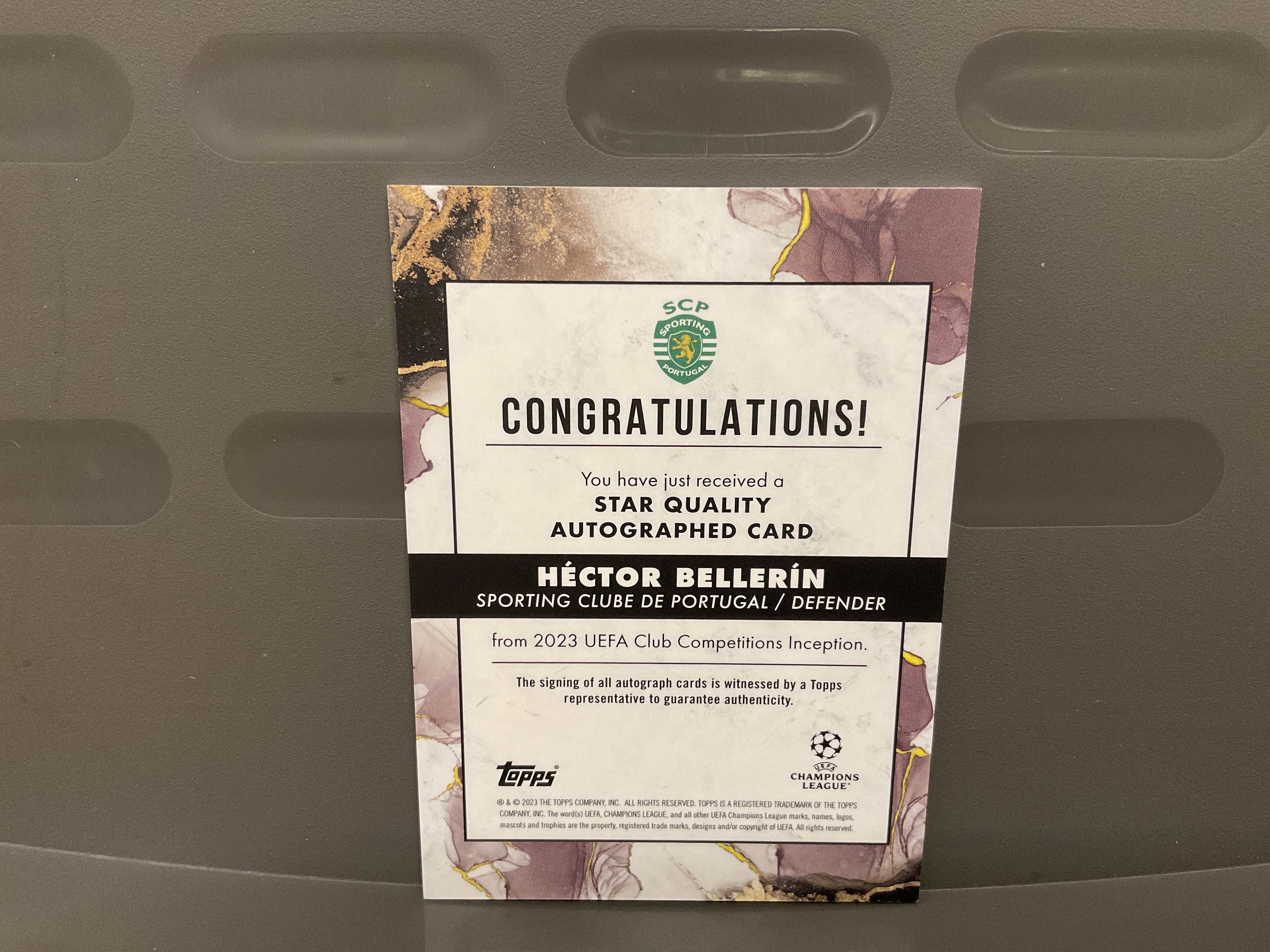 2023 Topps Inception Hector Bellerin 99编 葡萄牙体育 贝莱林 欧冠 盗梦空间 盗梦 签字 阿森纳 西班牙 巴萨