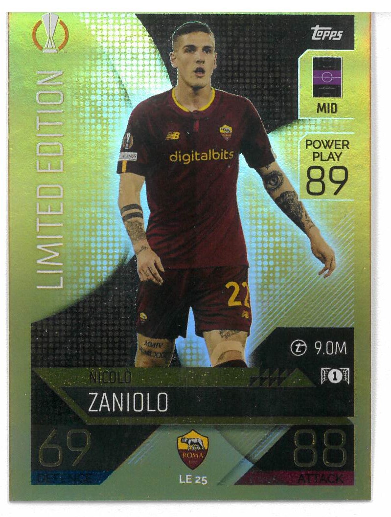2022-23 Topps Match Attax 欧冠欧联欧罗巴联赛 限量卡 扎尼奥洛 罗马