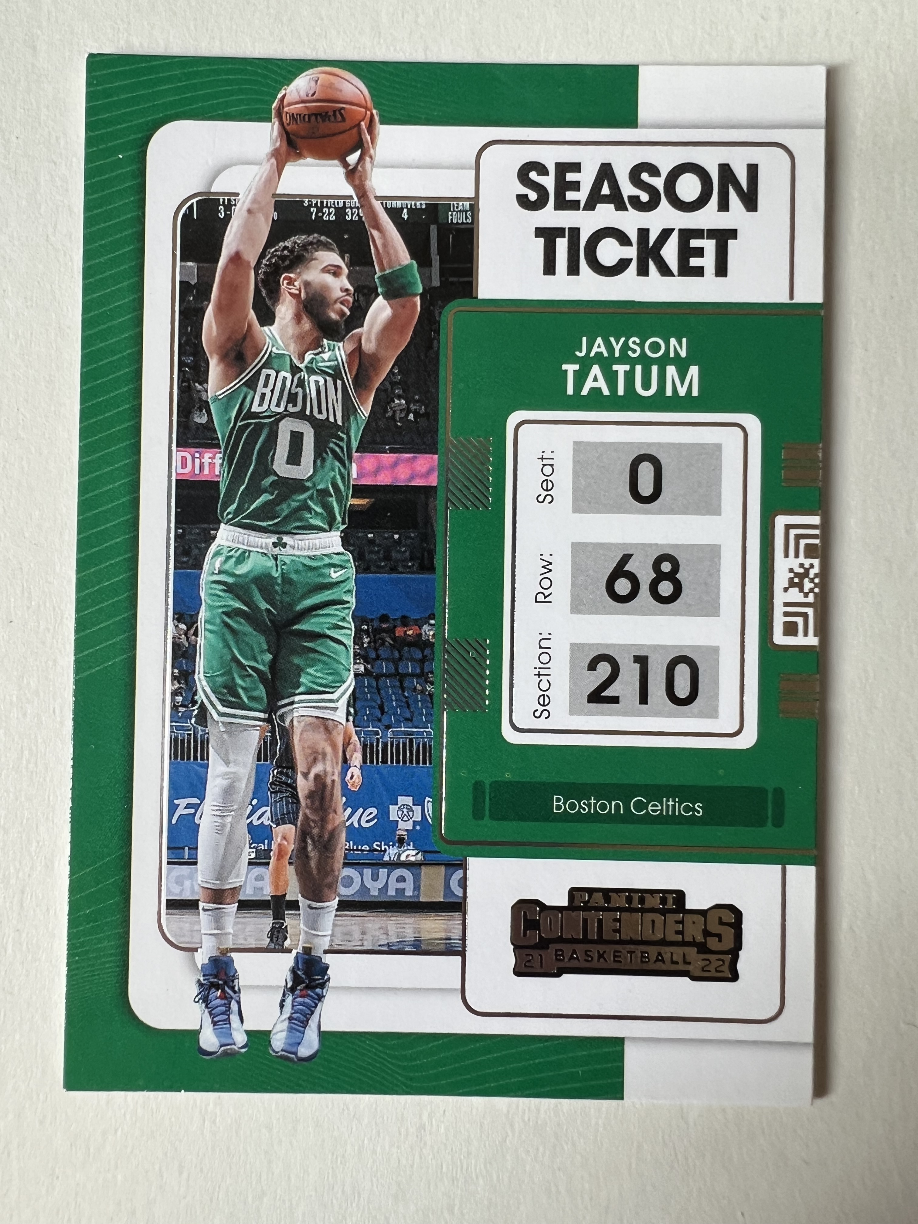 2021-22 Panini Contenders Jayson Tatum 杰森 塔图姆 獭兔 凯尔特人 篮网 未来可期 值得收藏 凑套必备 实卡精美 卡品如图 热门球星 投资佳品 #44