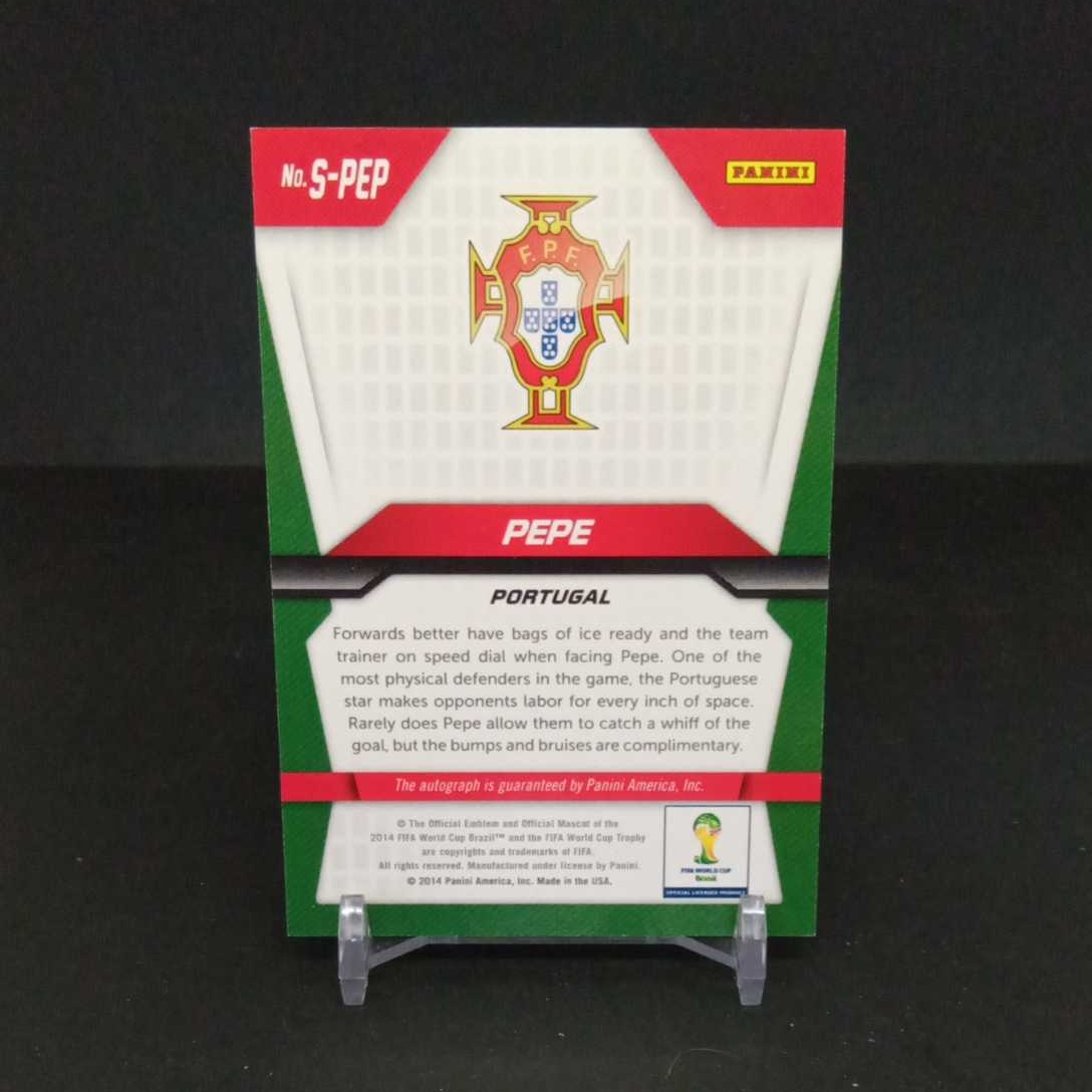 【DC拍卖】7.06CR7 2014 Panini Prizm 巴西世界杯 佩佩 Pepe 葡萄牙 正签字卡 蓝笔卡签 #S-PEP