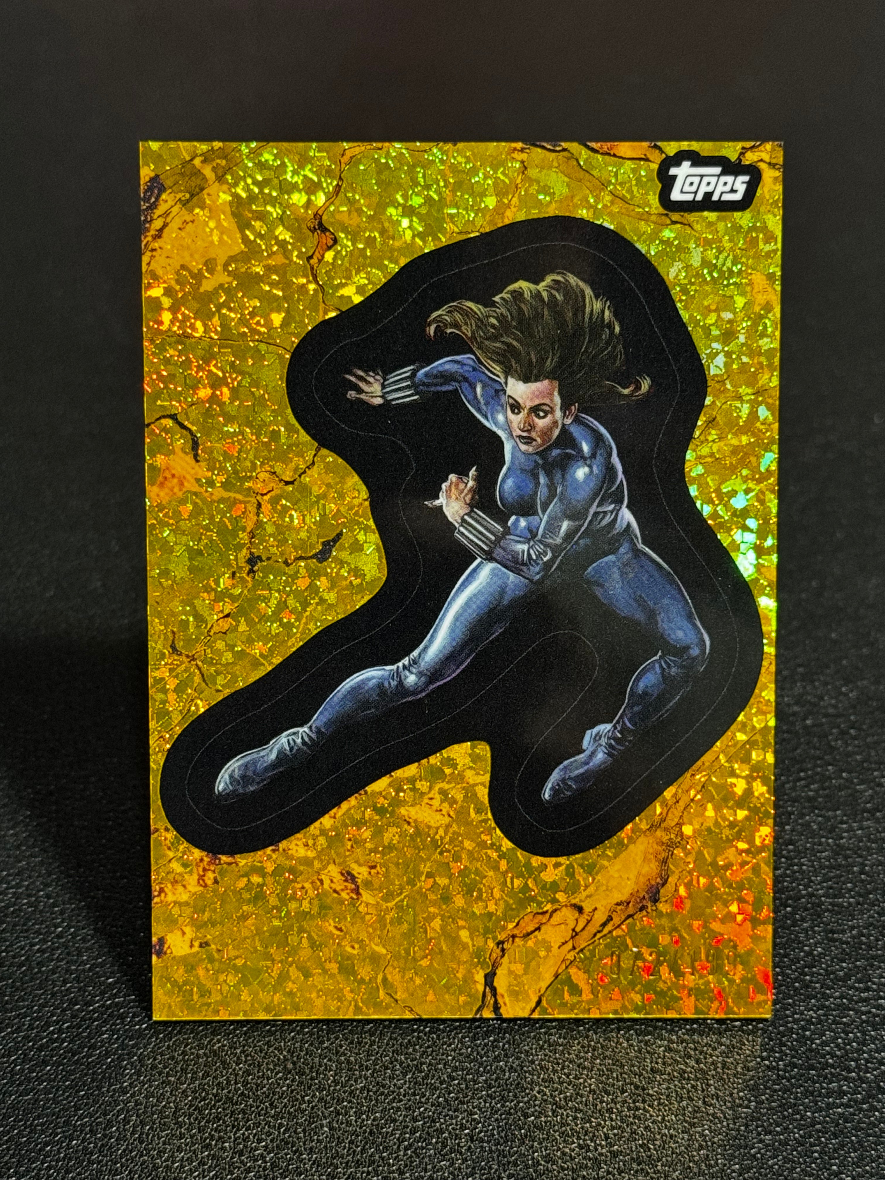2025 Topps Marvel (MCU) Comic Book Heroes 1975 黄金年代 漫威 金折 碎闪折 199编 Black Widow 黑寡妇 #62 LWDG
