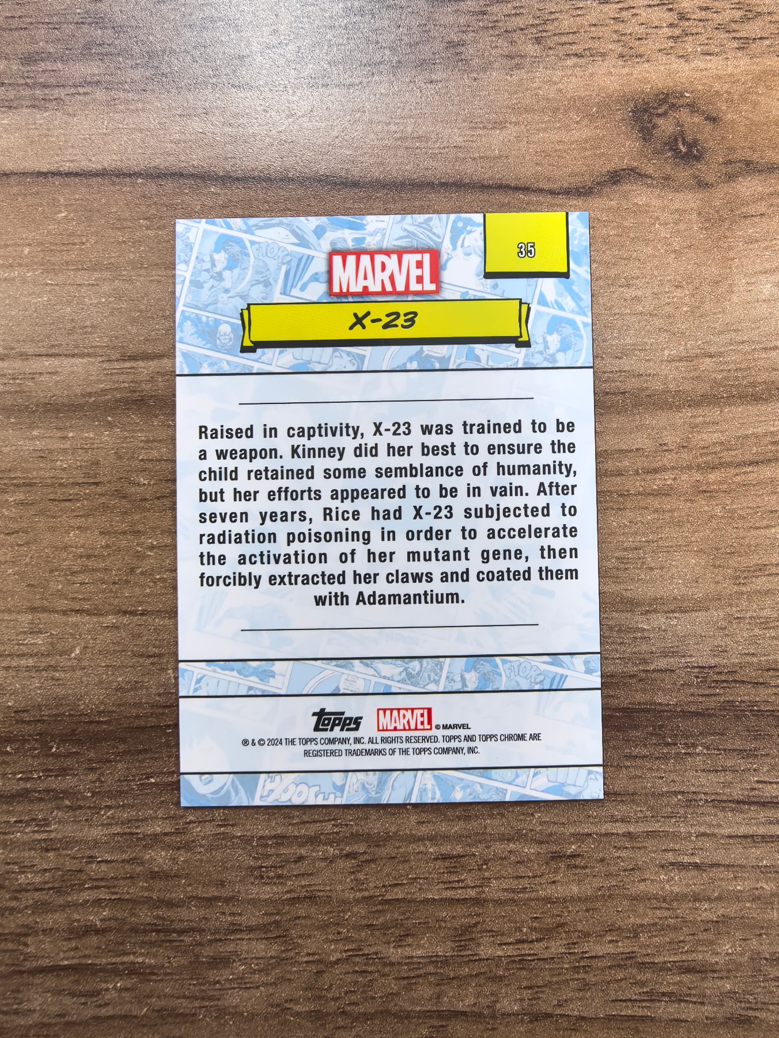 2025 Topps Chrome 漫威 X-23 74/75编 金折 碎冰折 折射 微瑕 实卡精美 卡品如图 收藏必入 流浪