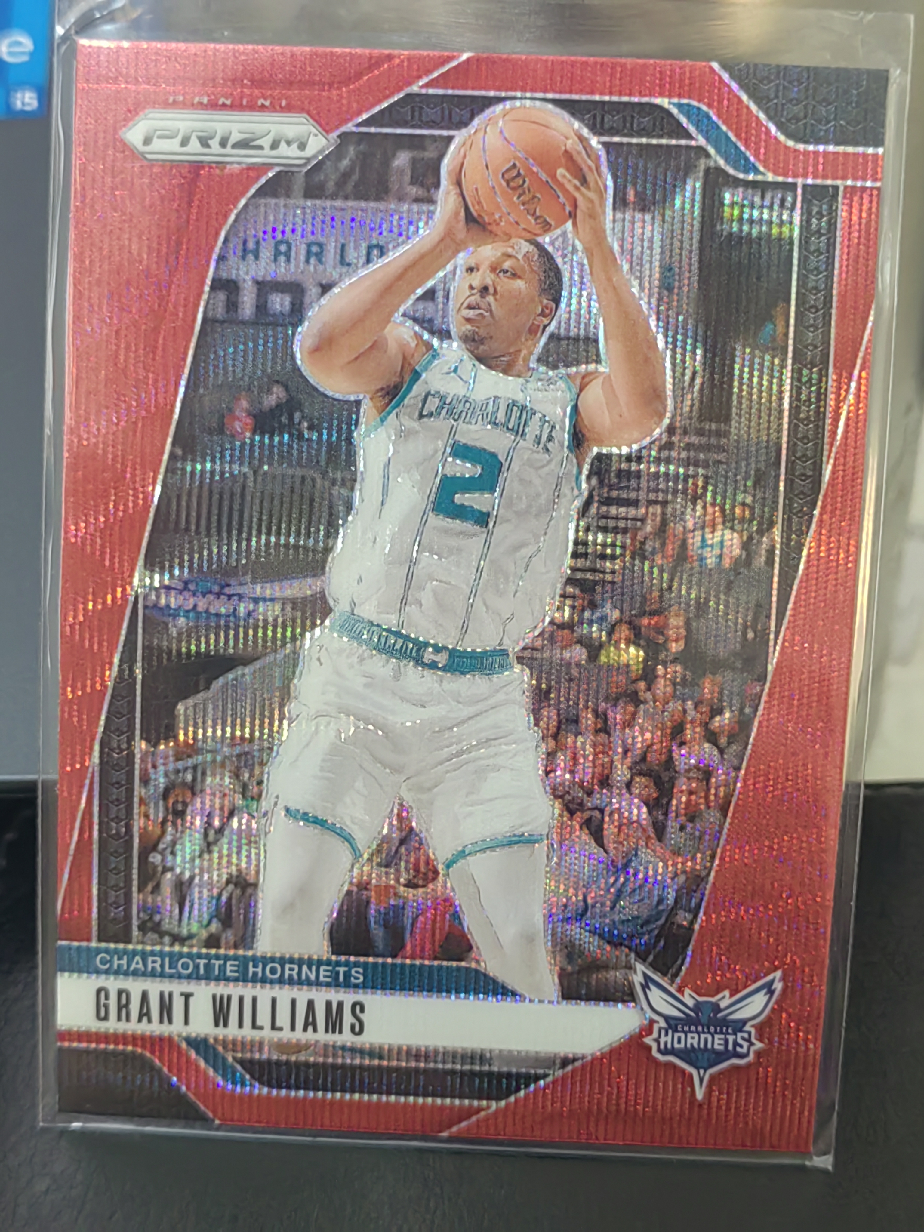 2024-25 Panini Prizm Grant Williams PZ 红波纹折 格兰特威廉姆斯 黄蜂 篮 白边白角 不保卡品 卡品如图