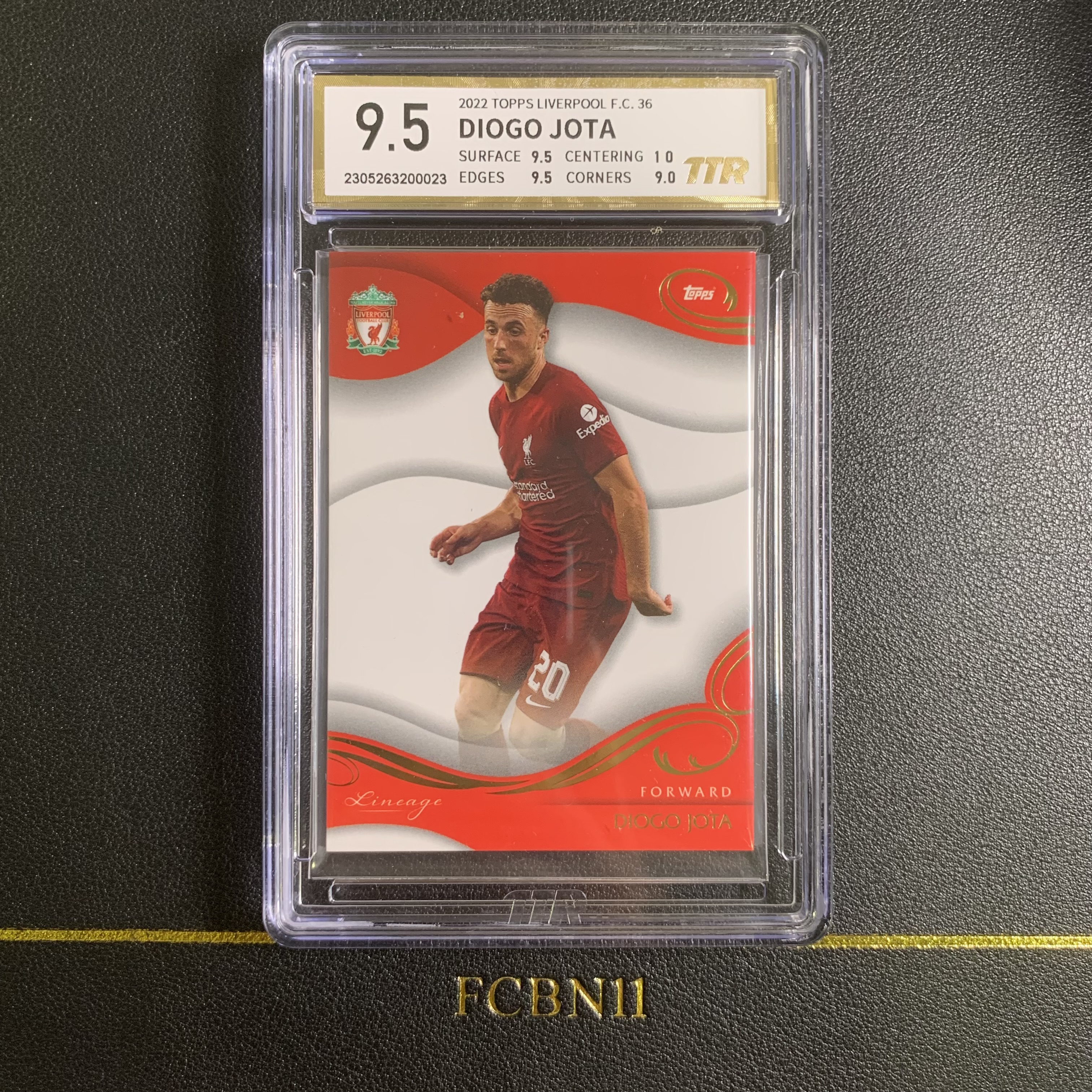 FCB拍卖】2022 TOPPS LIVERPOOL DIOGO JOTA 迪奥戈若塔TTR评级9.5分