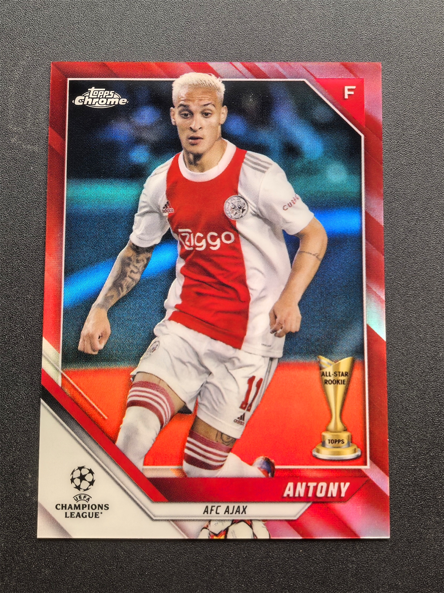 2022 Topps Chrome Antony 【麦考拍卖】m 安东尼 欧冠tc 曼联 巴西 阿贾克斯 超低编限量/10编 正红折射 微瑕如图