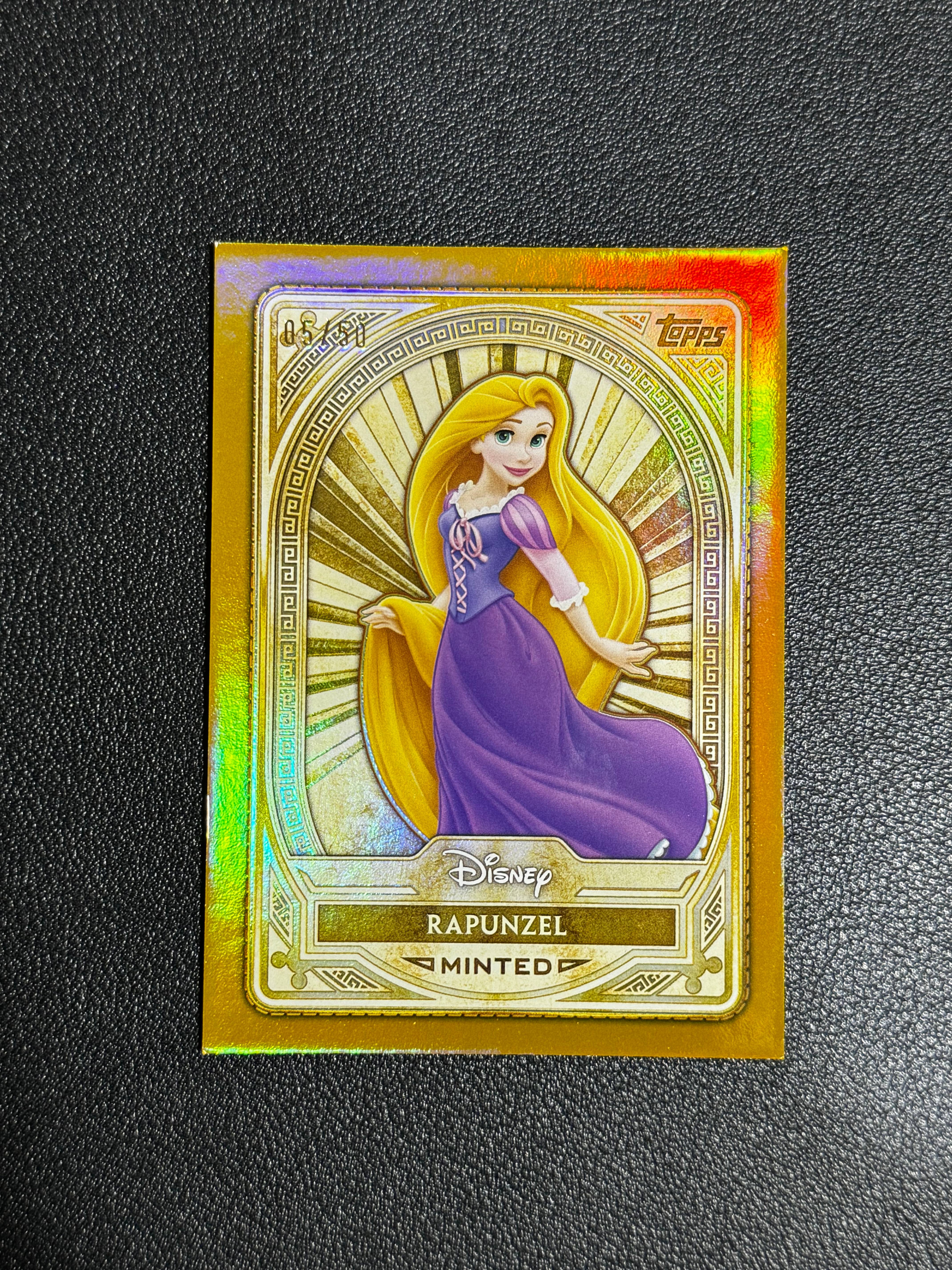 2025 Topps Disney Mint 迪士尼 Minted 3阶 金版本 金折 50编 乐佩 长发公主 Rapunzel # 80 LWLQ