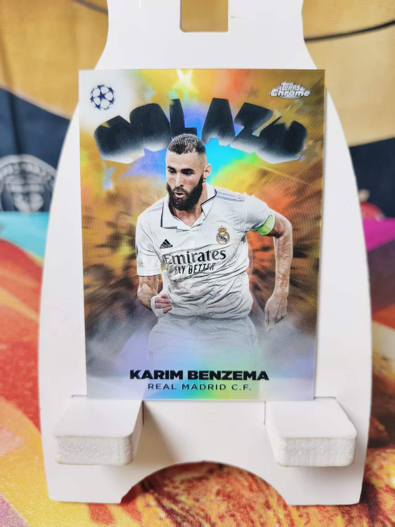 2023 Topps Chrome Karim Benzema 本泽马 皇马 Golazo 欧冠 50编 金折射 实卡好看 收藏必备 NN