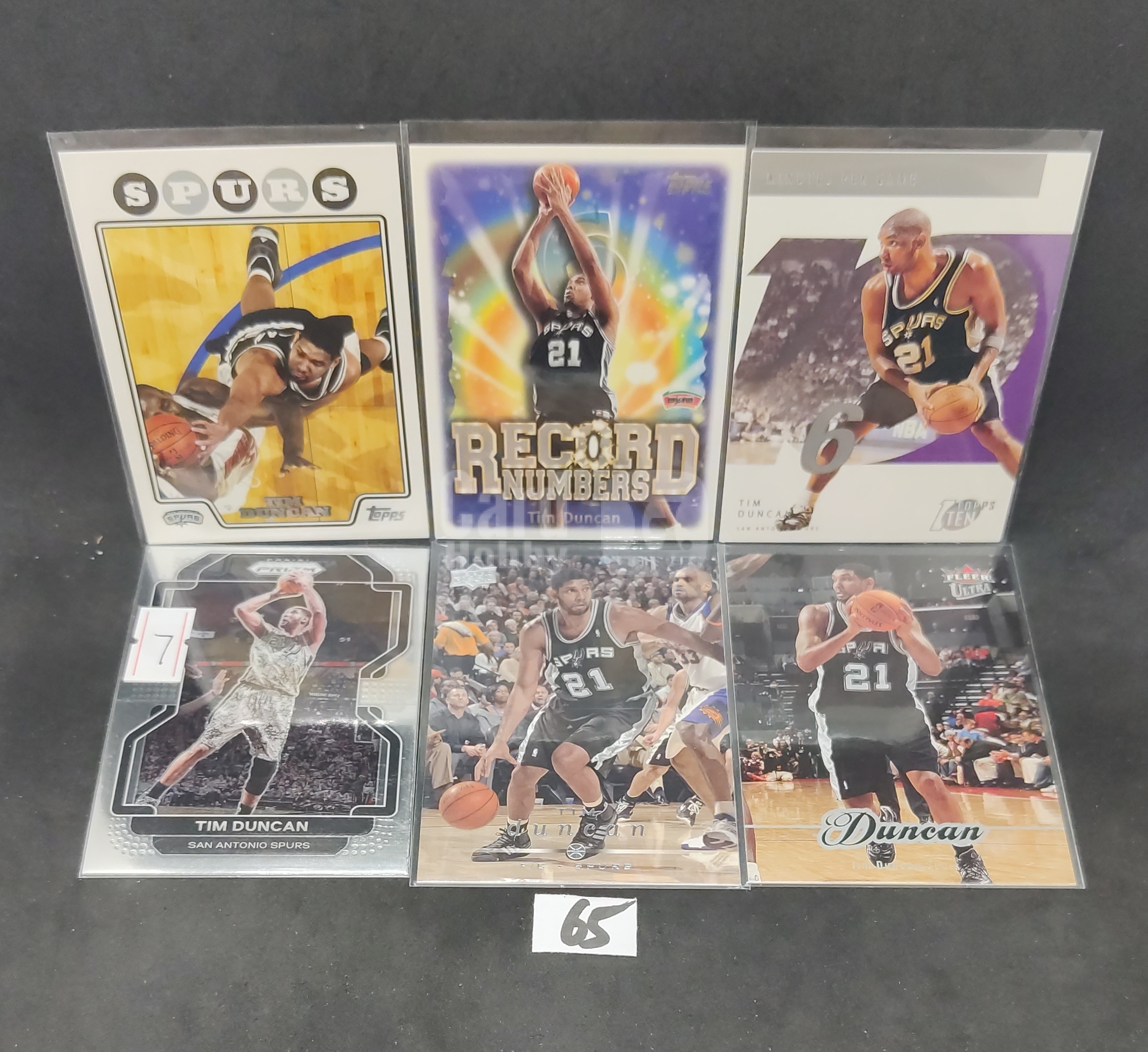 【DC拍卖】7.08 蒂姆邓肯 6 张马刺 Topps/UD/Panini 普卡打包 石佛黑球衣多主题收藏套