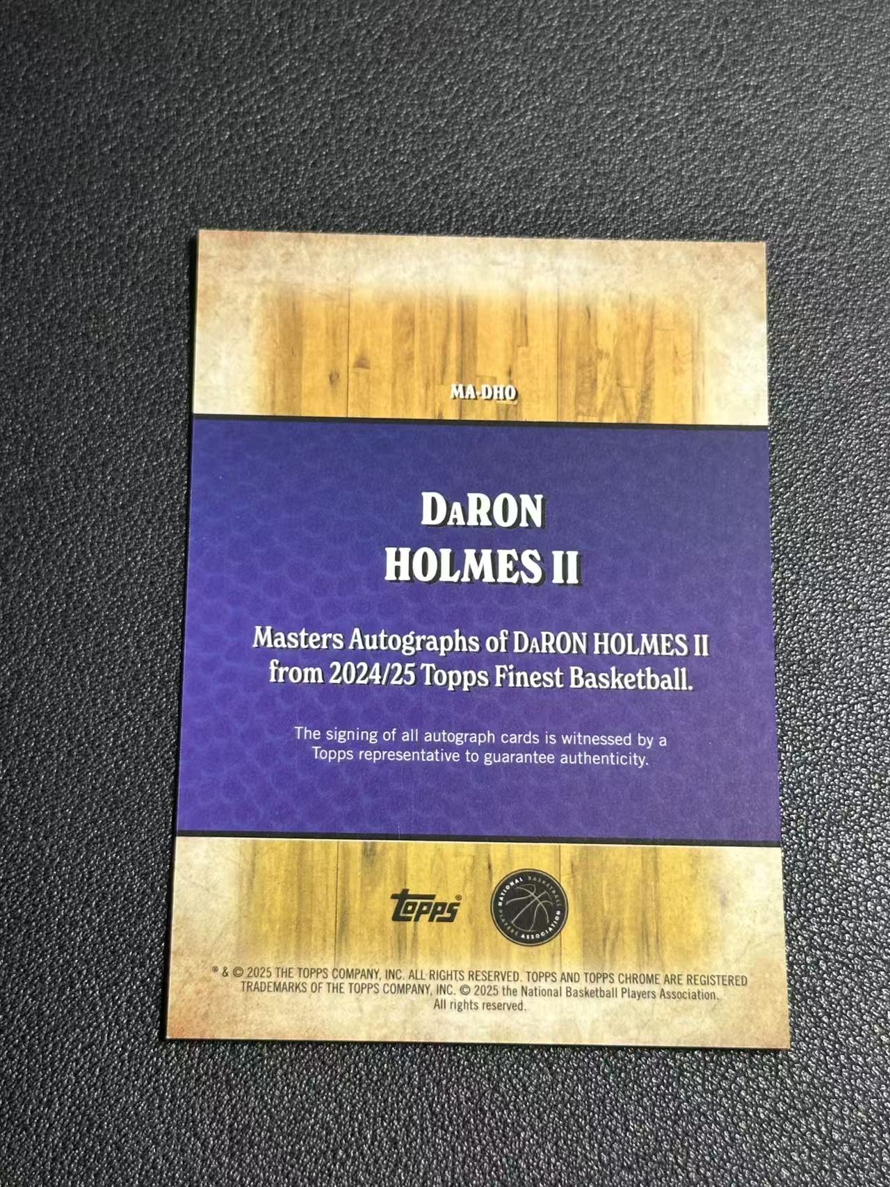 2024-25 Topps Finest DaRon Holmes II RC 【欧卡体育】新秀 达龙 霍姆斯 签字 masters 大师签 掘金 卡品如图(reject)