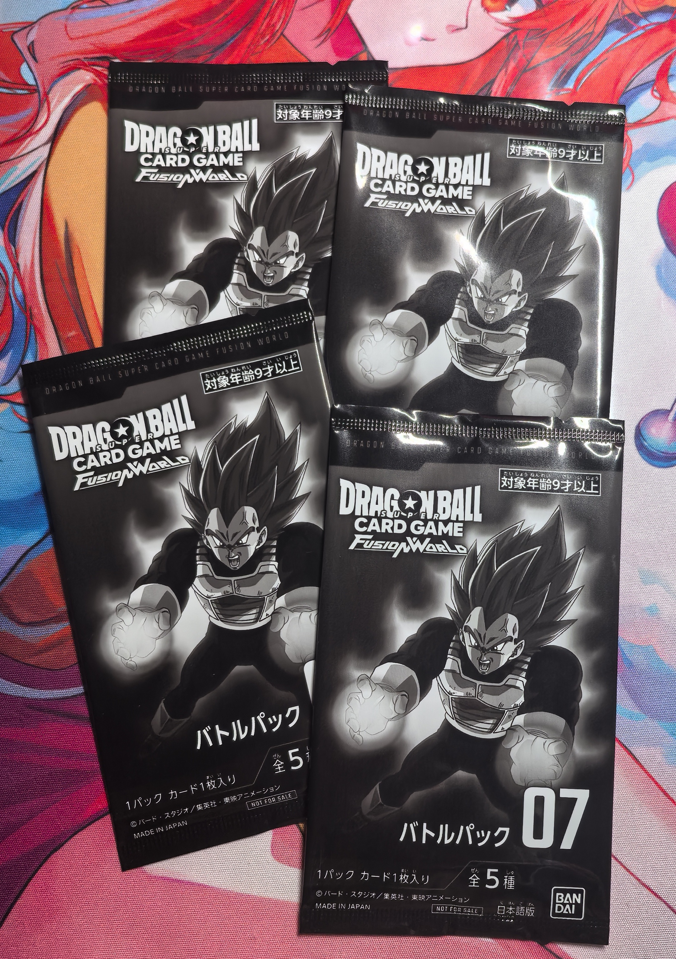 2025 龙珠融合世界 特典 特典包 ja 日版 万代 Bandai dragon ball 07 5种里随机给一种 贝吉塔等 龙珠tcg 四包lot 只发默认请看描述【Y】