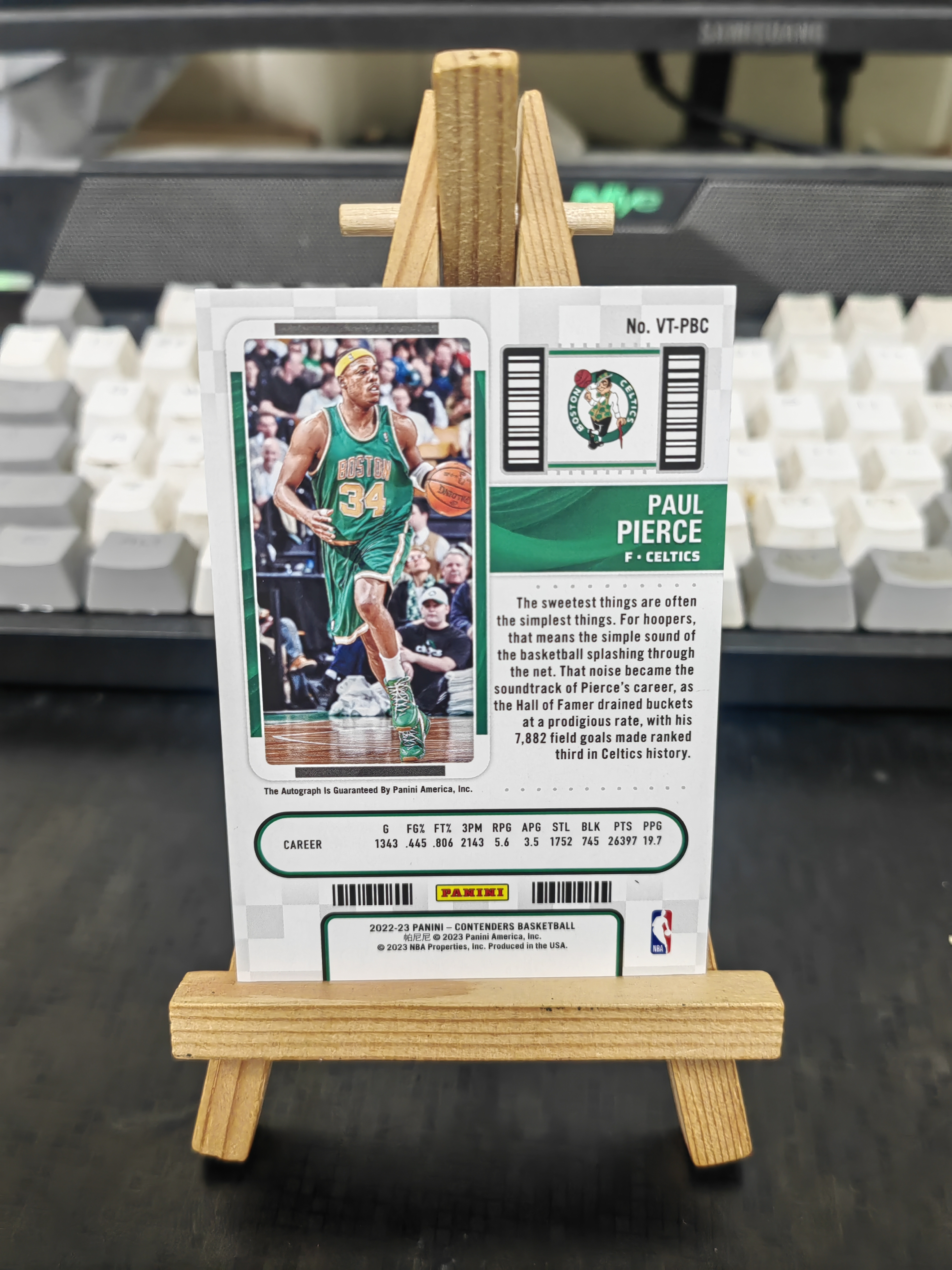 2022-23 Panini Contenders Paul Pierce 【来福拍卖】球票 凯尔特人名宿 保罗皮尔斯 真理 11/75编 卡签 签字 折射 卡品如图