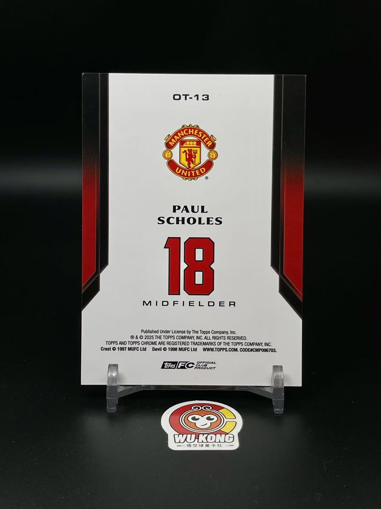 2025 Topps Chrome Paul Scholes 保罗 斯科尔斯 /10编 黑折 超低编 生姜头 曼联 名宿 实卡精美 值得收藏 投资必备【悟空拍卖】wd