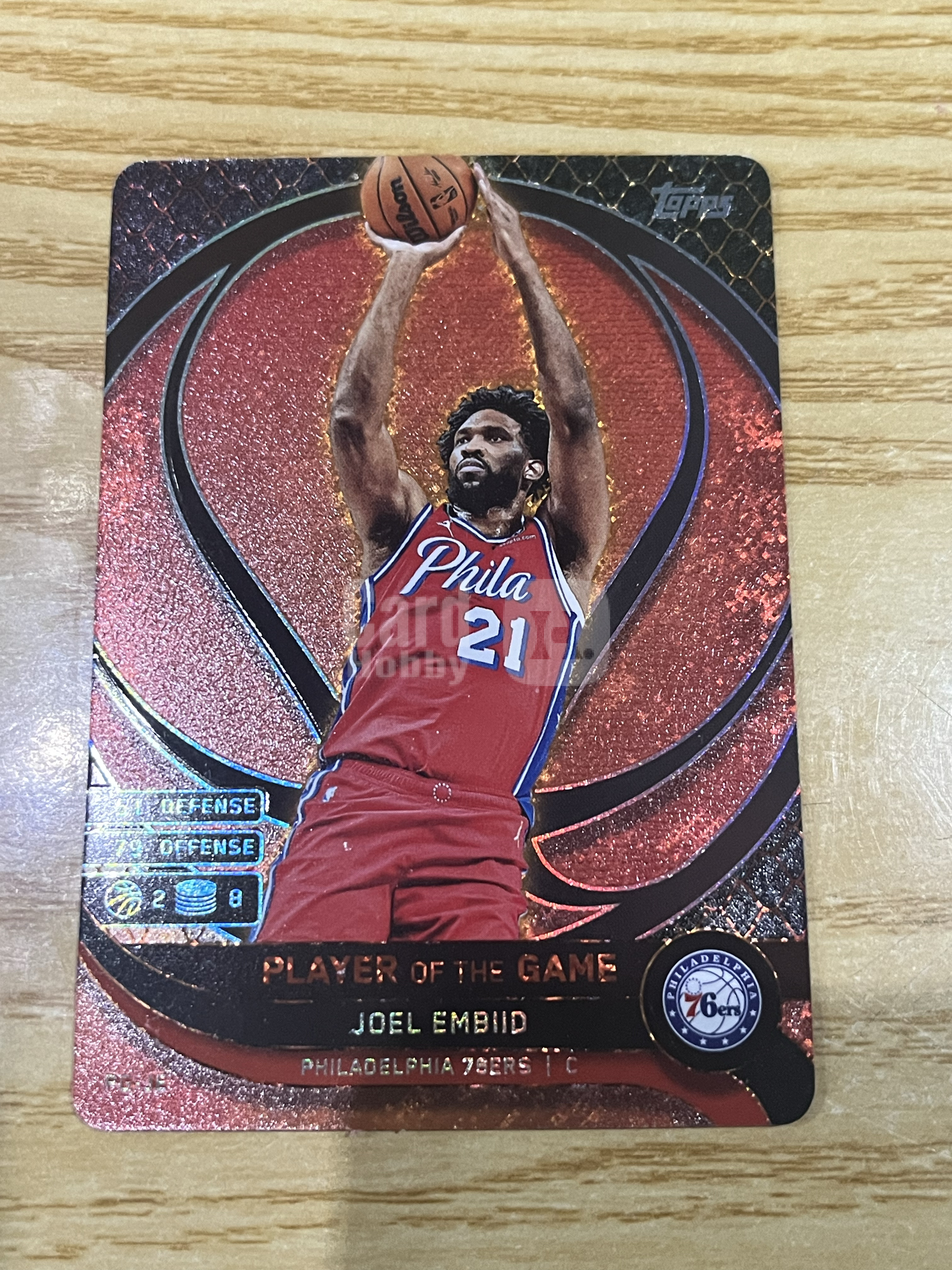 B5 2025 Topps Match Attax Joel Embiid 乔尔 恩比德 大帝 76人队  不保卡品 收藏凑套 可以合并三天