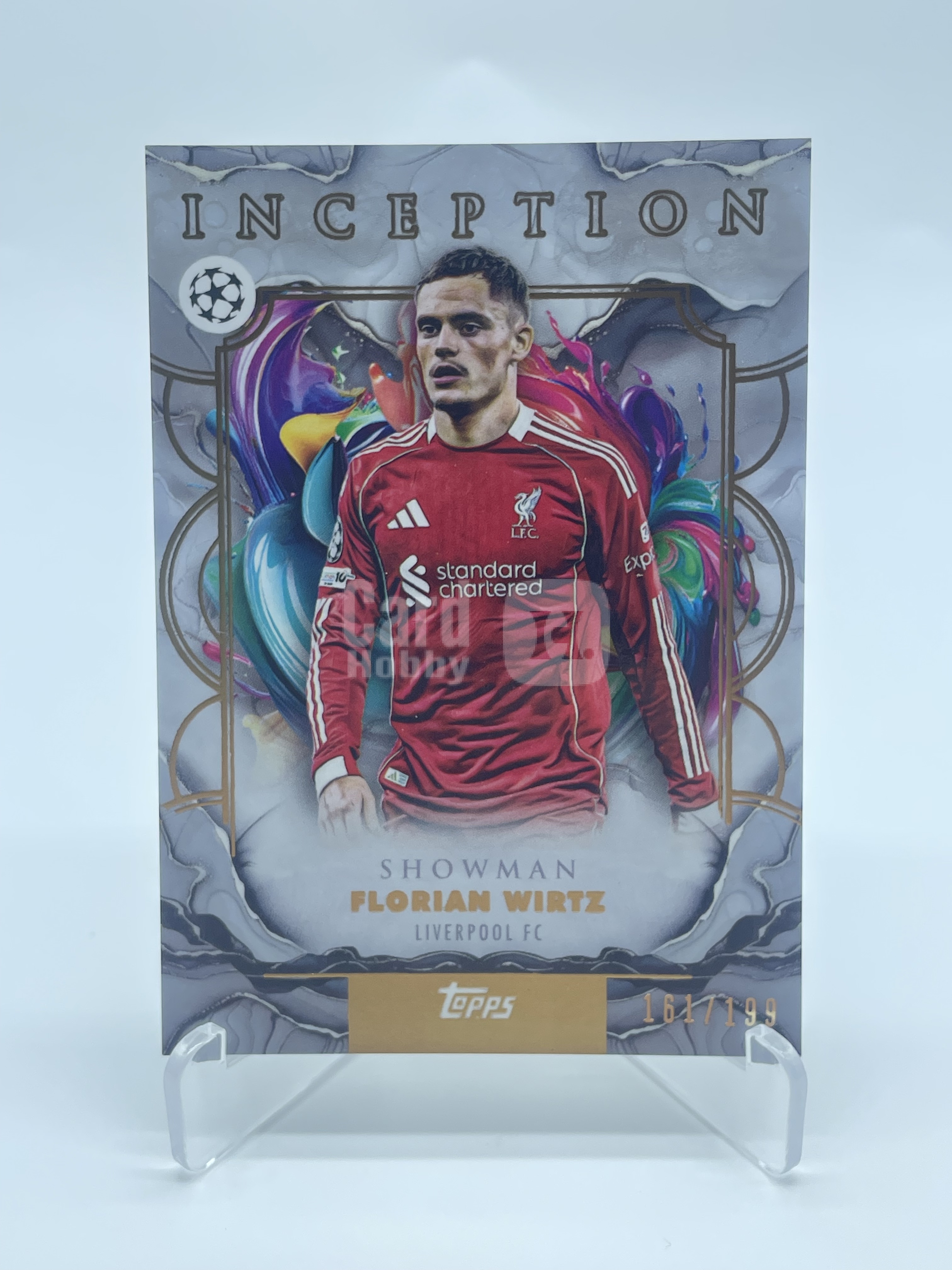 2026 Topps Inception Florian Wirtz【Simple 尘埃】欧冠 盗梦 维尔茨 勒沃库森 德国 利物浦 161/199编 银平行 卡品如图 专收必备