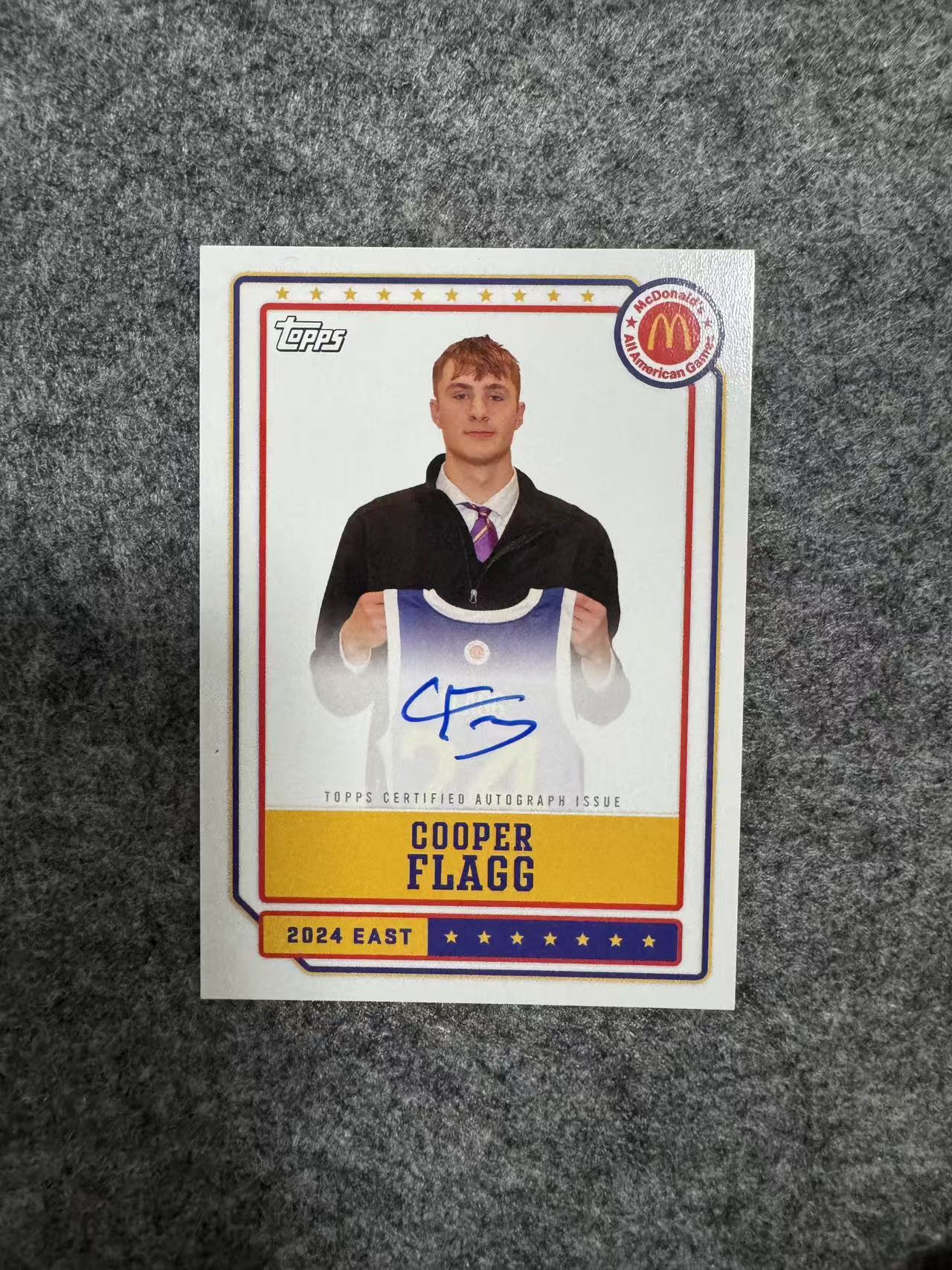2024 Topps 麦当劳 Cooper Flagg 明日 麦当劳全明星 签字 卡签 独行侠队 状元 未来超巨 潜力新星