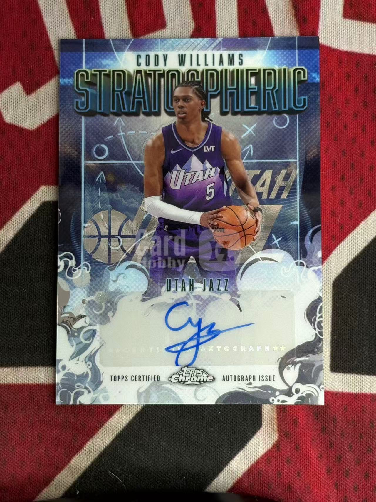 2025-26 TOPPS CHROME TC系列 CODY WILLIAMS 爵士 新秀次年 科迪威廉姆斯 签字卡 stratospheric平流层签 专收凑套必备【烂臭嘴拍卖】