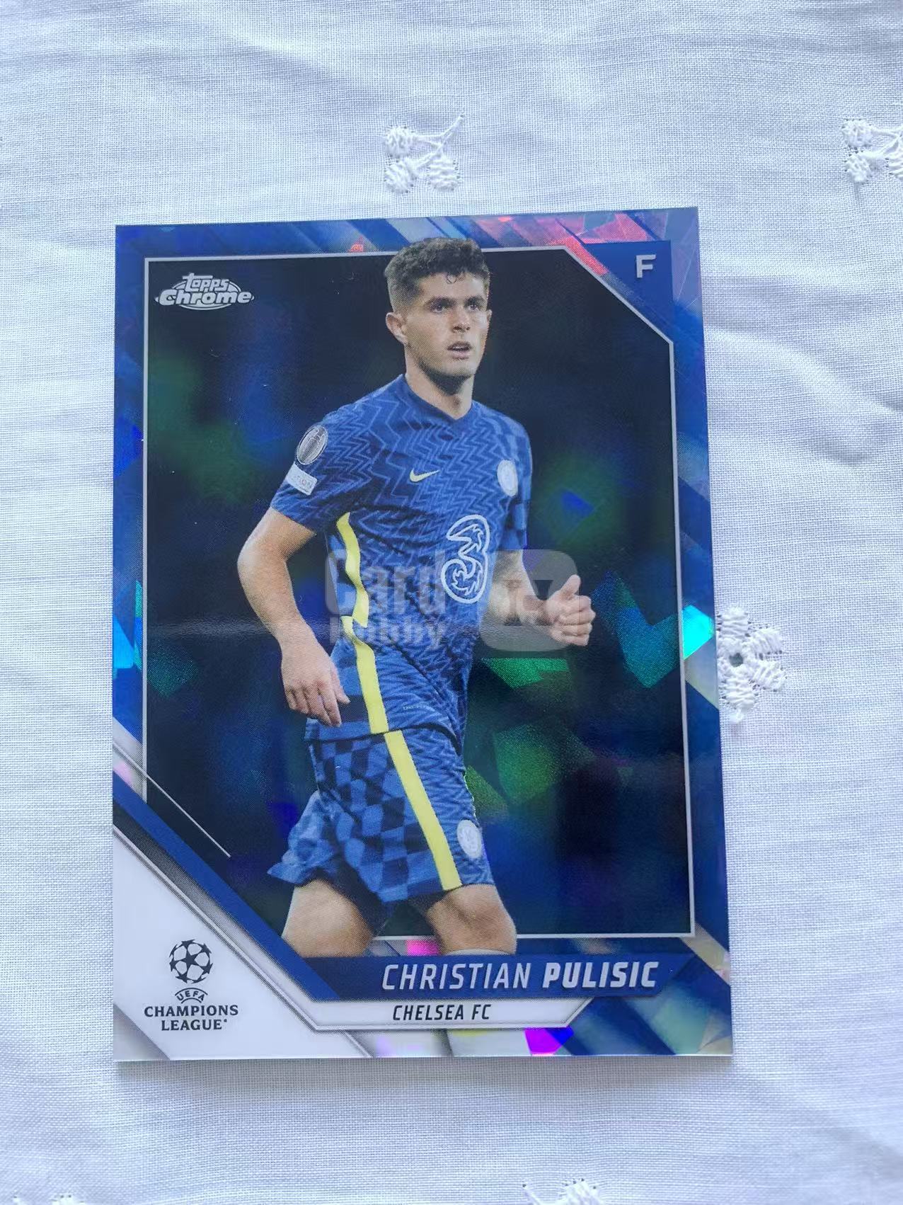 2022 【OT拍卖0手续】 Chrome Christian Pulisic 蓝宝石 普利西奇 蓝碎冰折 切尔西 美国队长 卡品如图 折射 萨萨