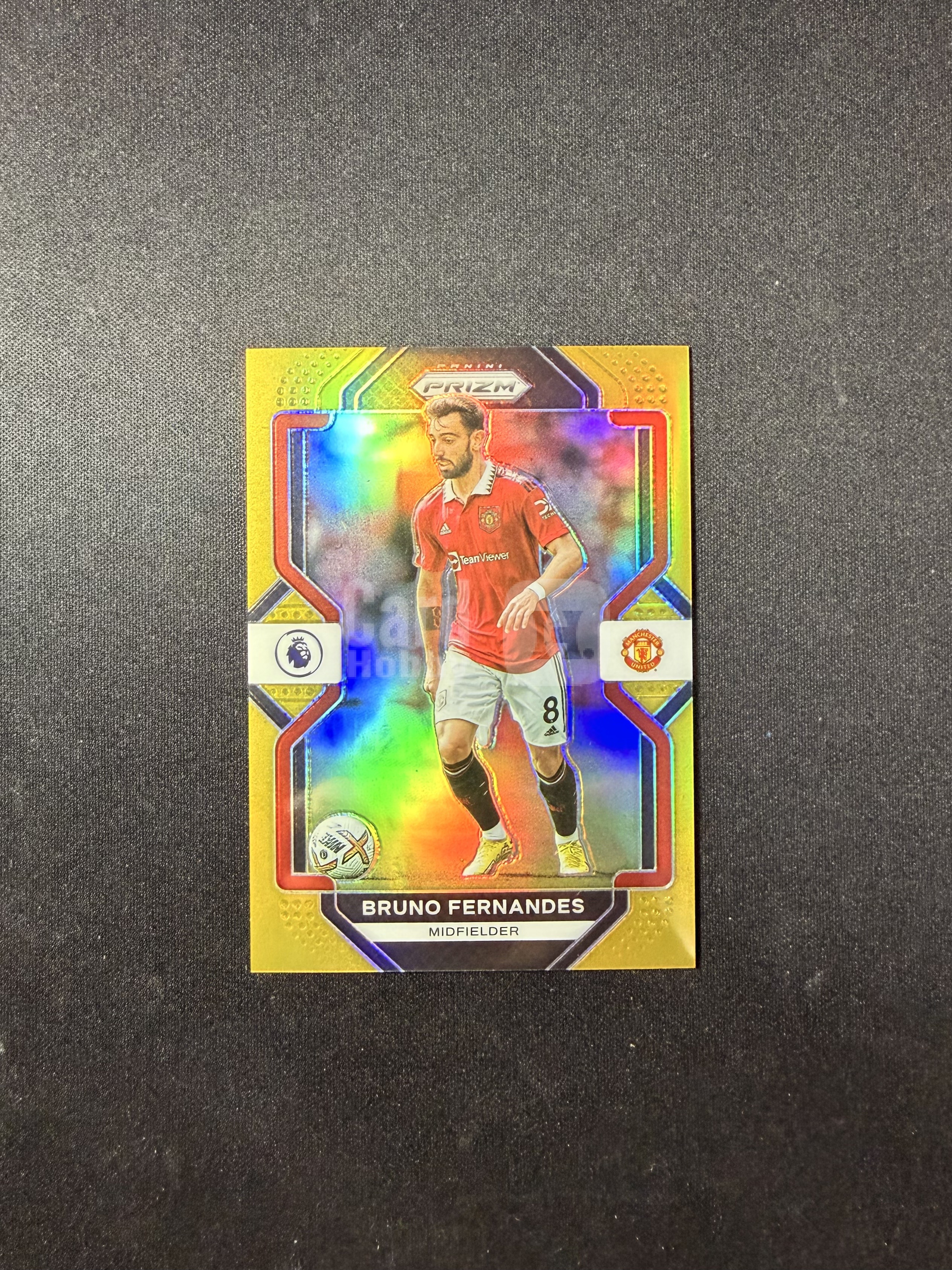2022-23 Panini Prizm Bruno Fernandes 英超pz 曼联 布鲁诺 费尔南德斯 B费 10编 正金折 葡萄牙 c罗队友 英超单赛季助攻王 下赛季欧冠 世界杯 卡品如图