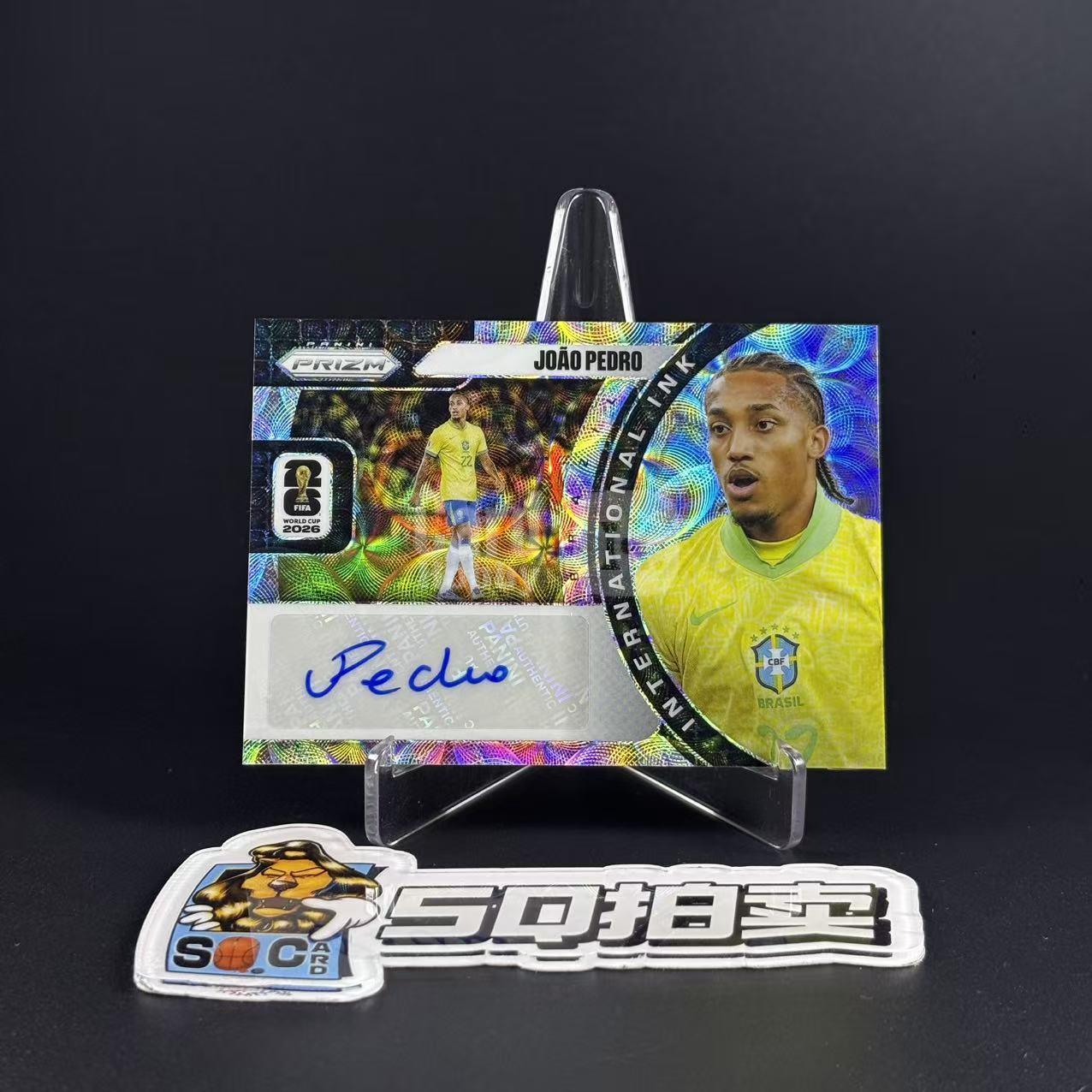 2026 Panini Prizm World Cup Joao Pedro 【SQ拍卖】世界杯PZ 若昂 佩德罗 巴西 银圈圈折 银折 签名 折射 ink签 签字 收藏必备/犯困