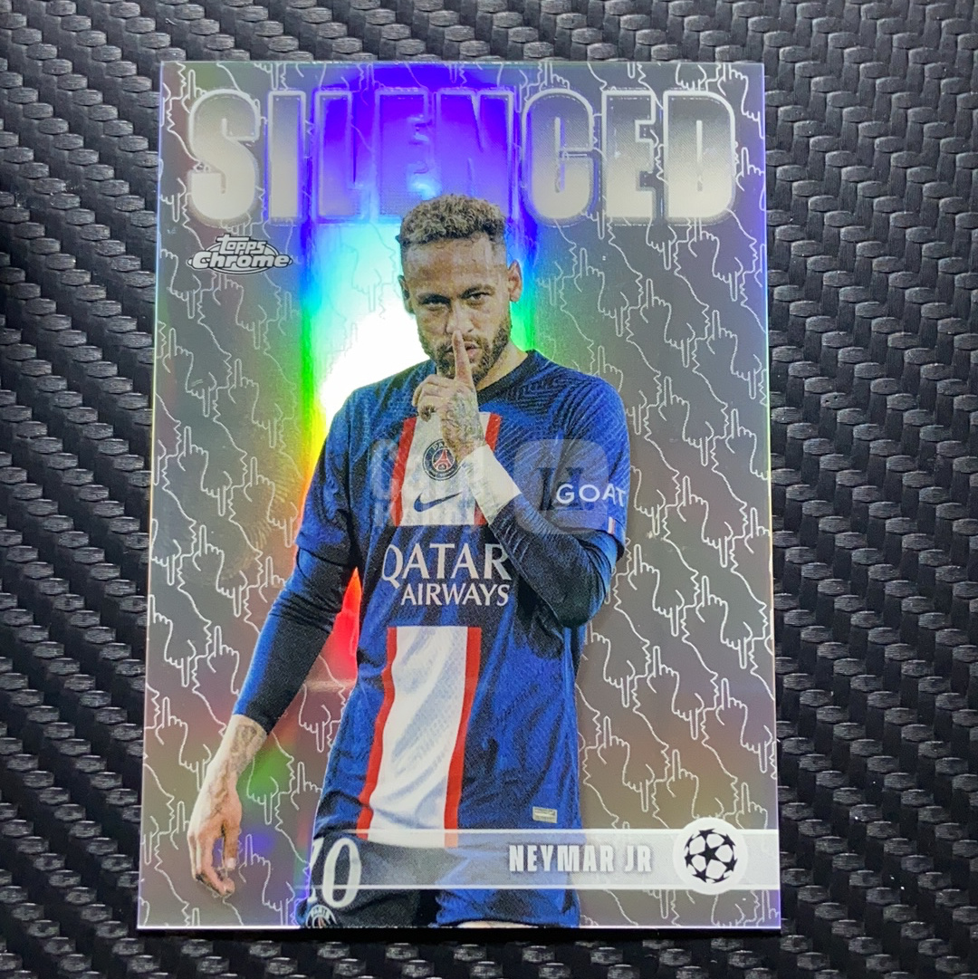 2026 Panini Chrome 卡品如图(一哥) Neymar Jr. 欧冠 TC 大巴黎 巴西 内马尔 Silenged 静音特卡 银折
