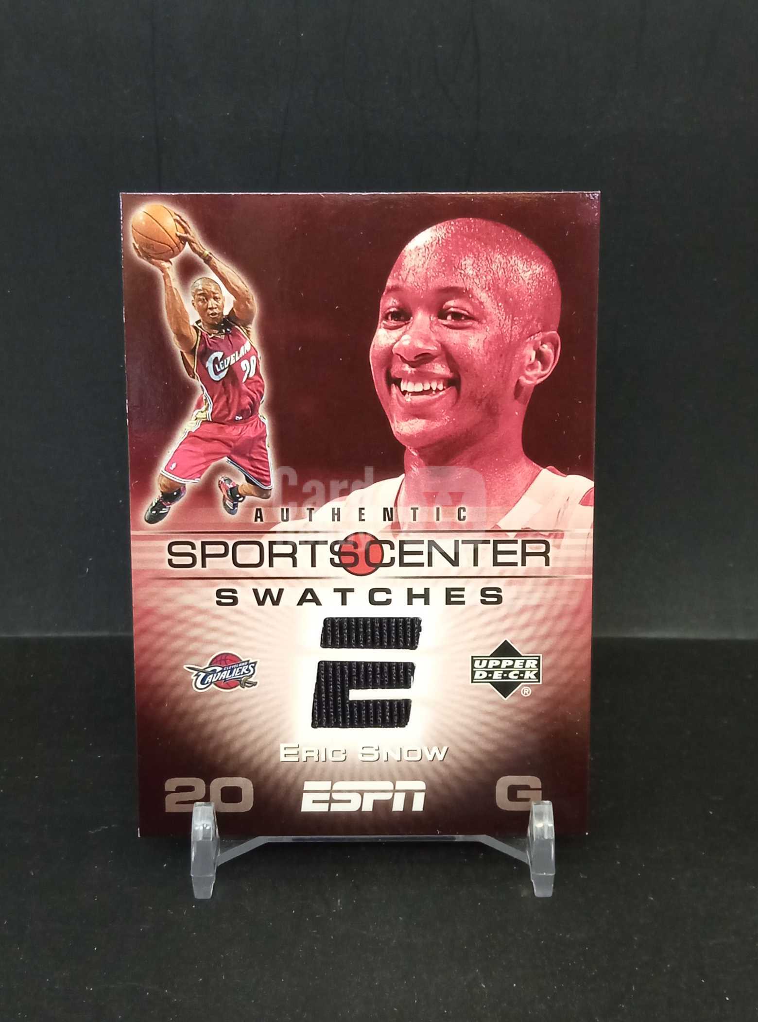 【DC拍卖】7.20CR7 05-06 Upper Deck ESPN Eric Snow 埃里克斯诺 骑士 Sports Center Swatches 热身服实物球星卡 SCS-UD 正反面实拍