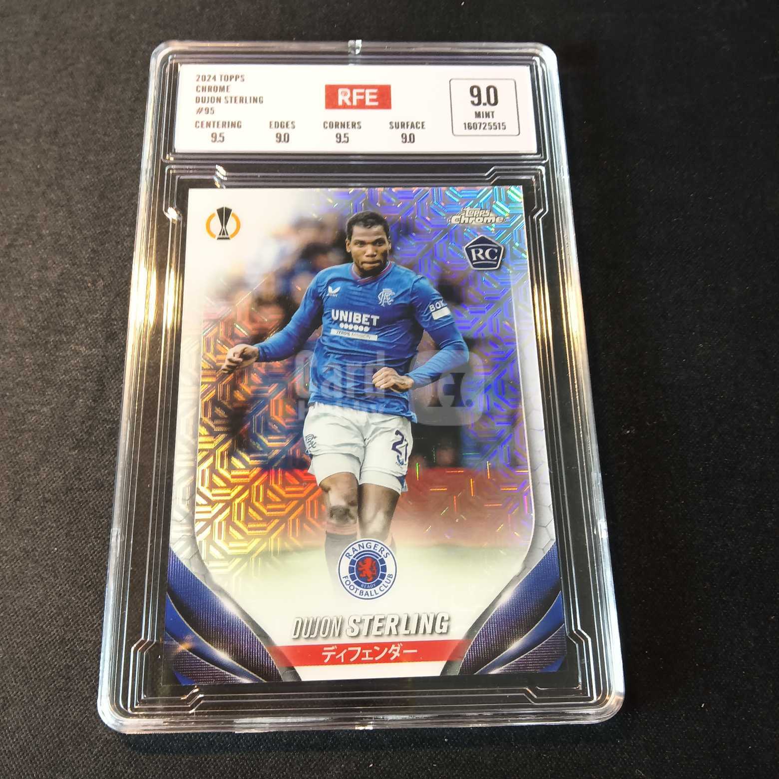 2024 Topps Chrome 德容 斯特林 RC 评级卡 格拉斯哥流浪者 新秀元年 折射 实卡精美稀有 品质保障 投资收藏必备 保值回购 详情见说明 【蓝色星球】