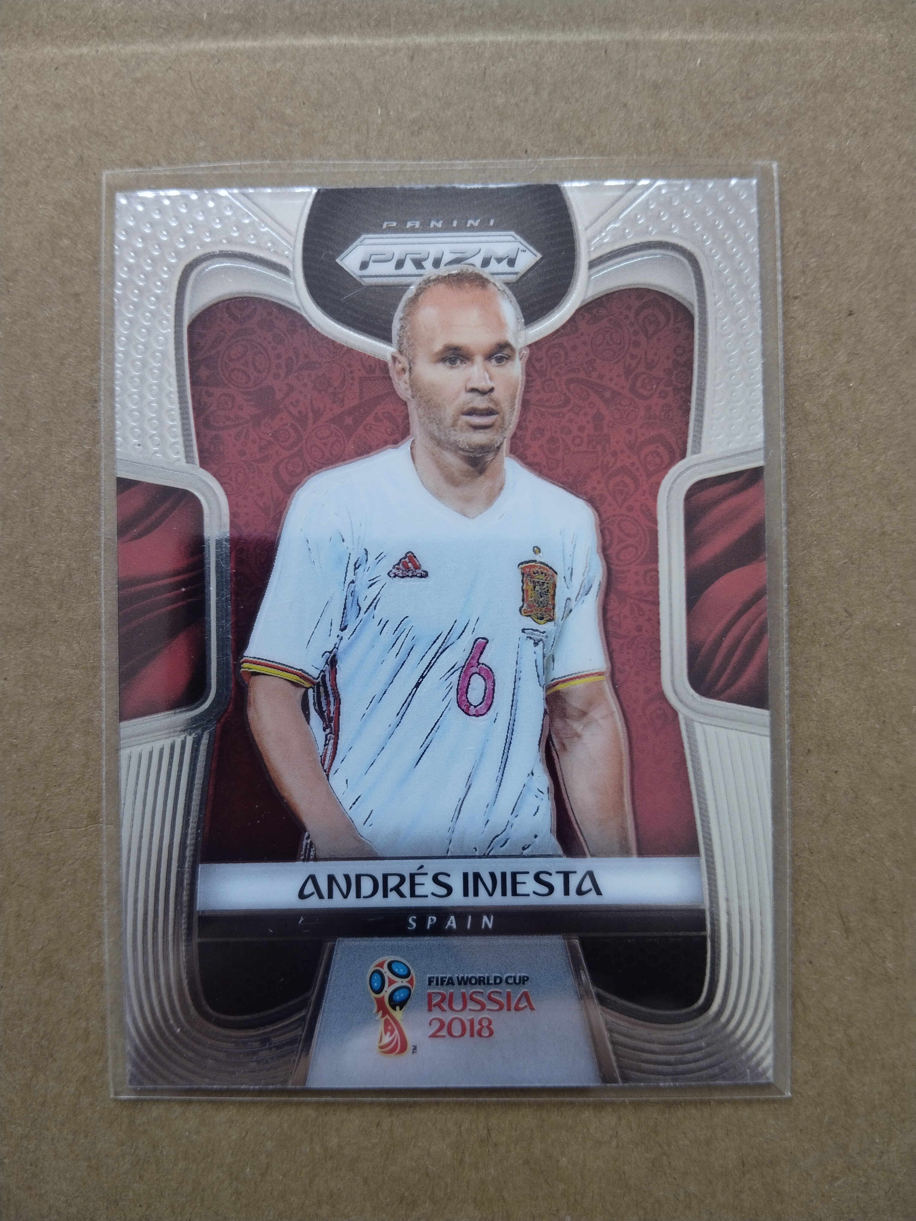 (竞拍前先阅读描述)PANINI帕尼尼 2018俄罗斯世界杯PRIZM 普卡base 西班牙 伊涅斯塔 第3张凑套必备 品相如图