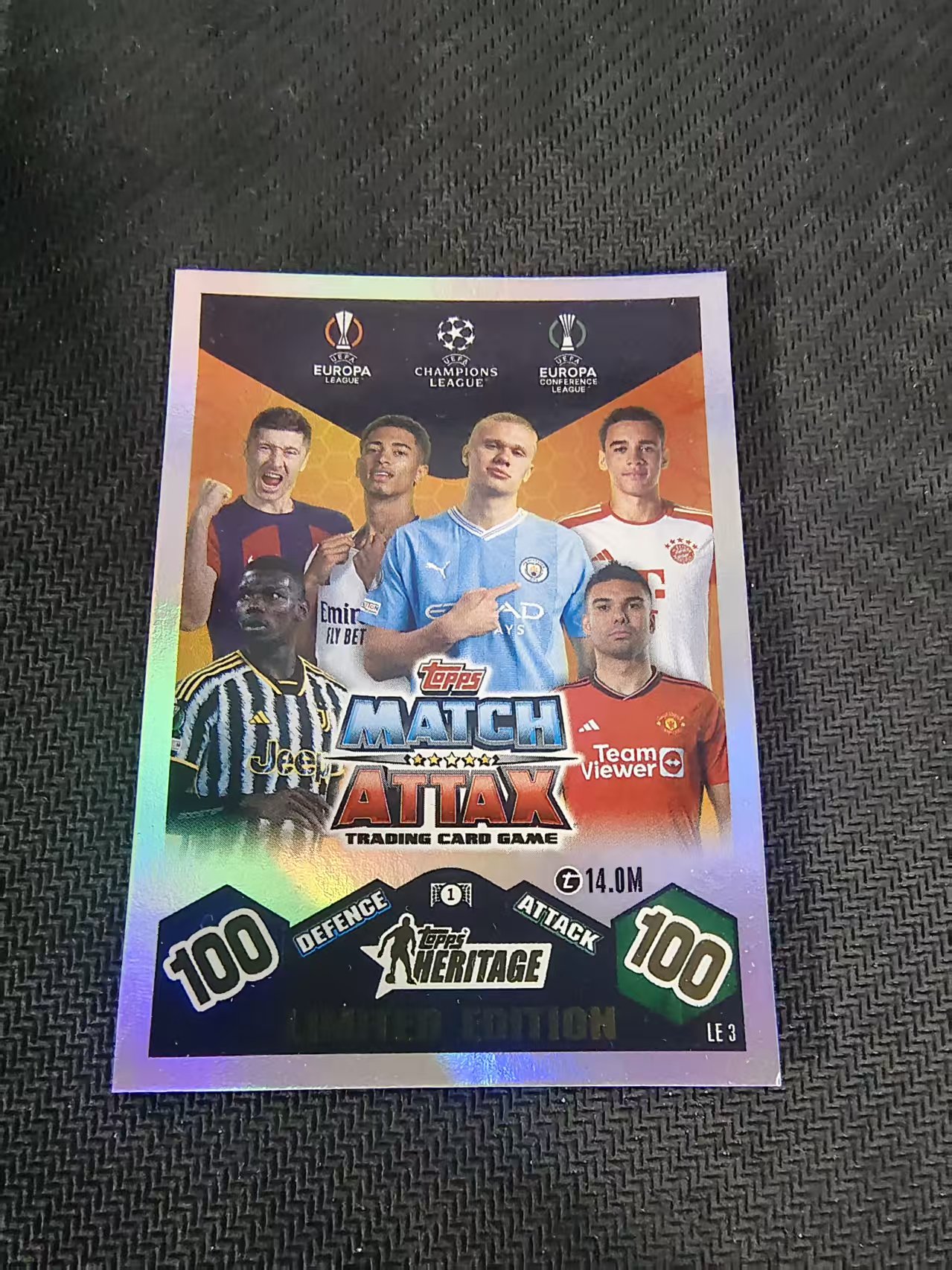 【可合并,不累计】2023-24 Topps Match ATTAX 游戏版 贝林厄姆 穆夏拉 莱万 哈兰德 划痕 边角瑕疵
