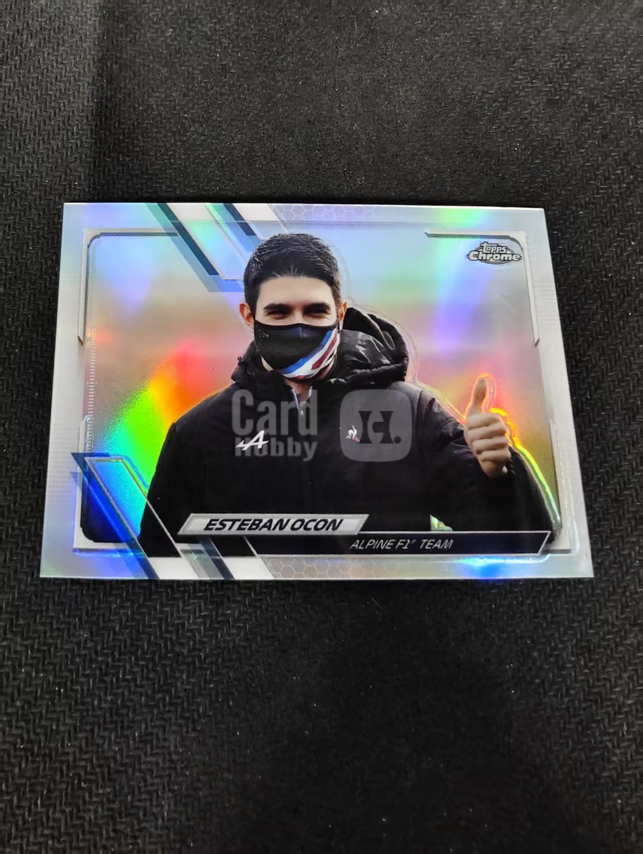 2021 Topps Chrome F1 Esteban Ocon 埃斯塔班 奥康 银折 划痕 边角瑕疵 #45
