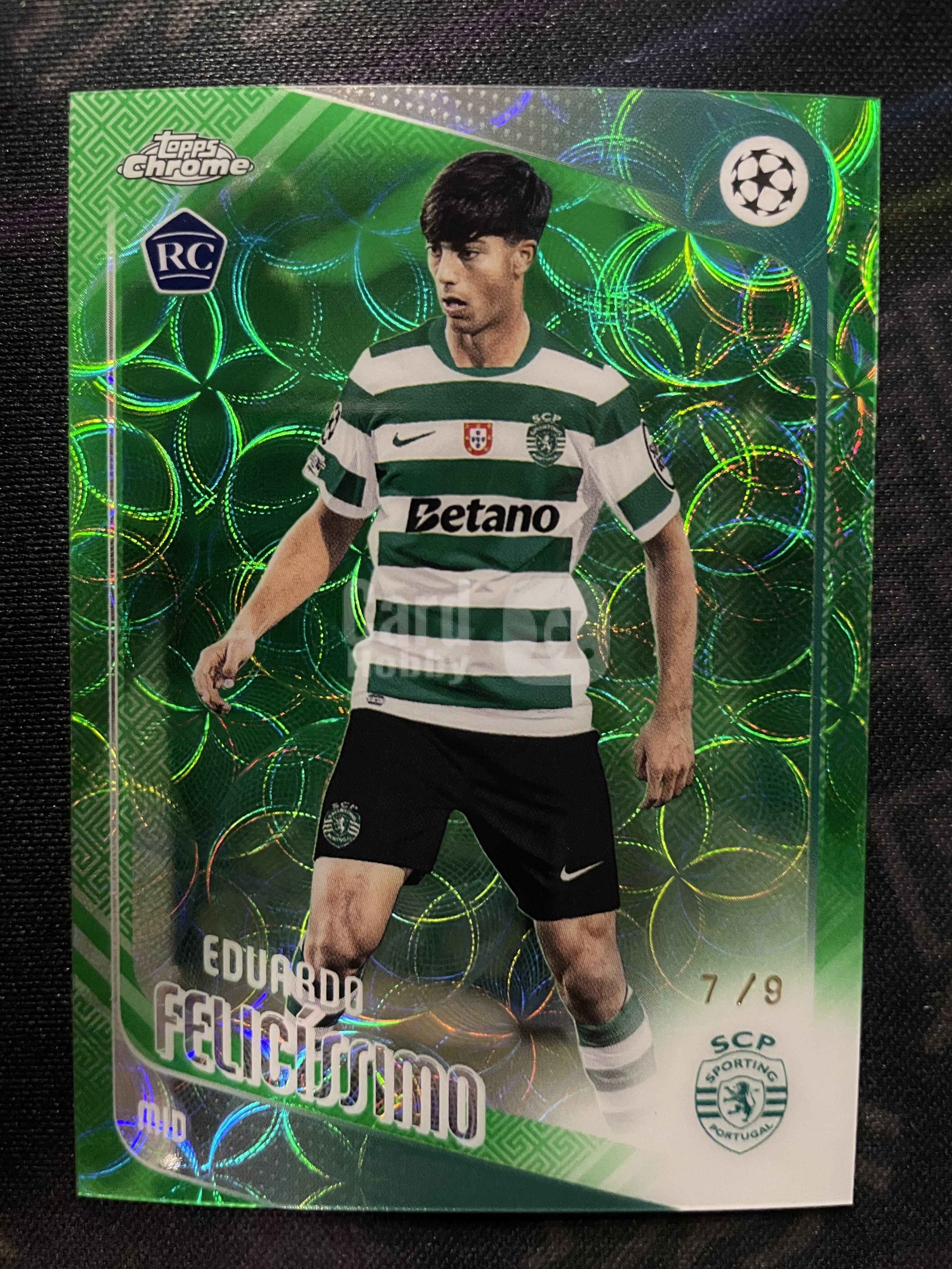 2026 Topps Chrome Eduardo Felicissimo RC 【逸潮玩】欧冠 新秀 爱德华多 费利西西莫 葡萄牙 绿圈圈折 折射 限量/9编 qlm 09