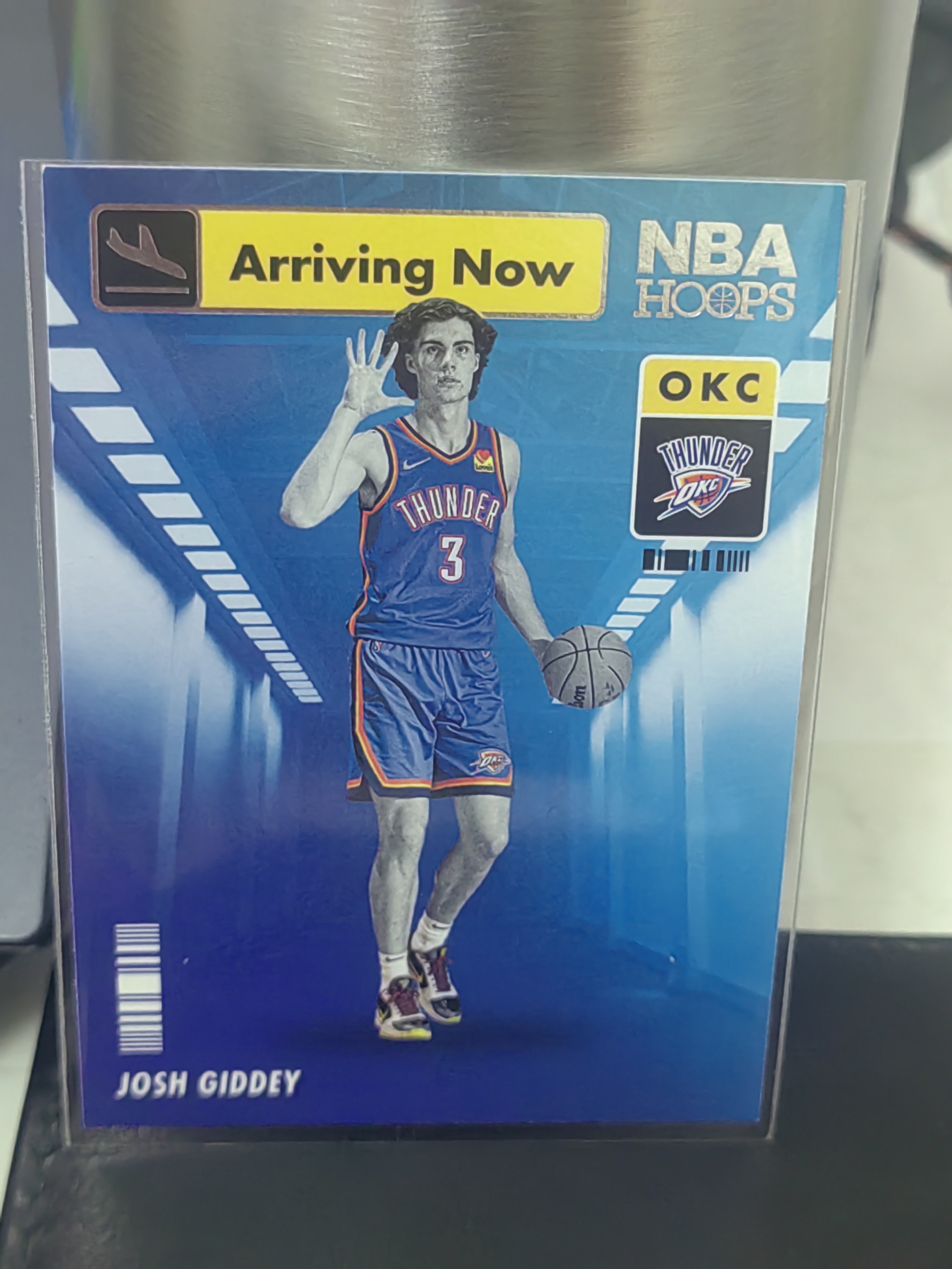 2021-22 Panini NBA Hoops Josh Giddey RC Hoops 约什吉迪 雷霆 公牛 新秀 机场 到达 特卡 篮 白边白角 不保卡品 卡品如图