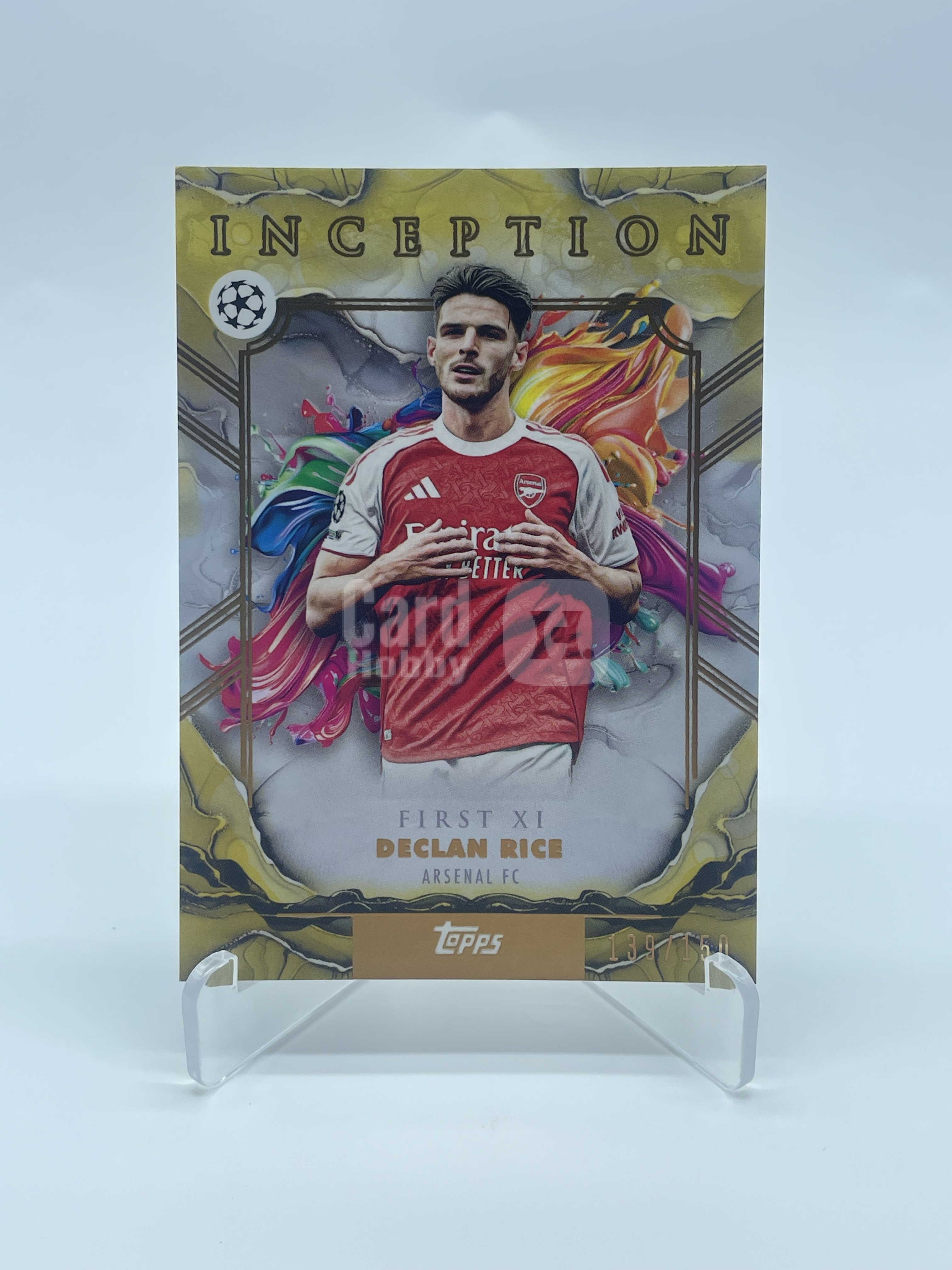 2026 Topps Inception Declan Rice【Simple 尘埃】欧冠 盗梦 德克兰 赖斯 阿森纳 最佳11人 150编 金平行 卡品如图 专收必备