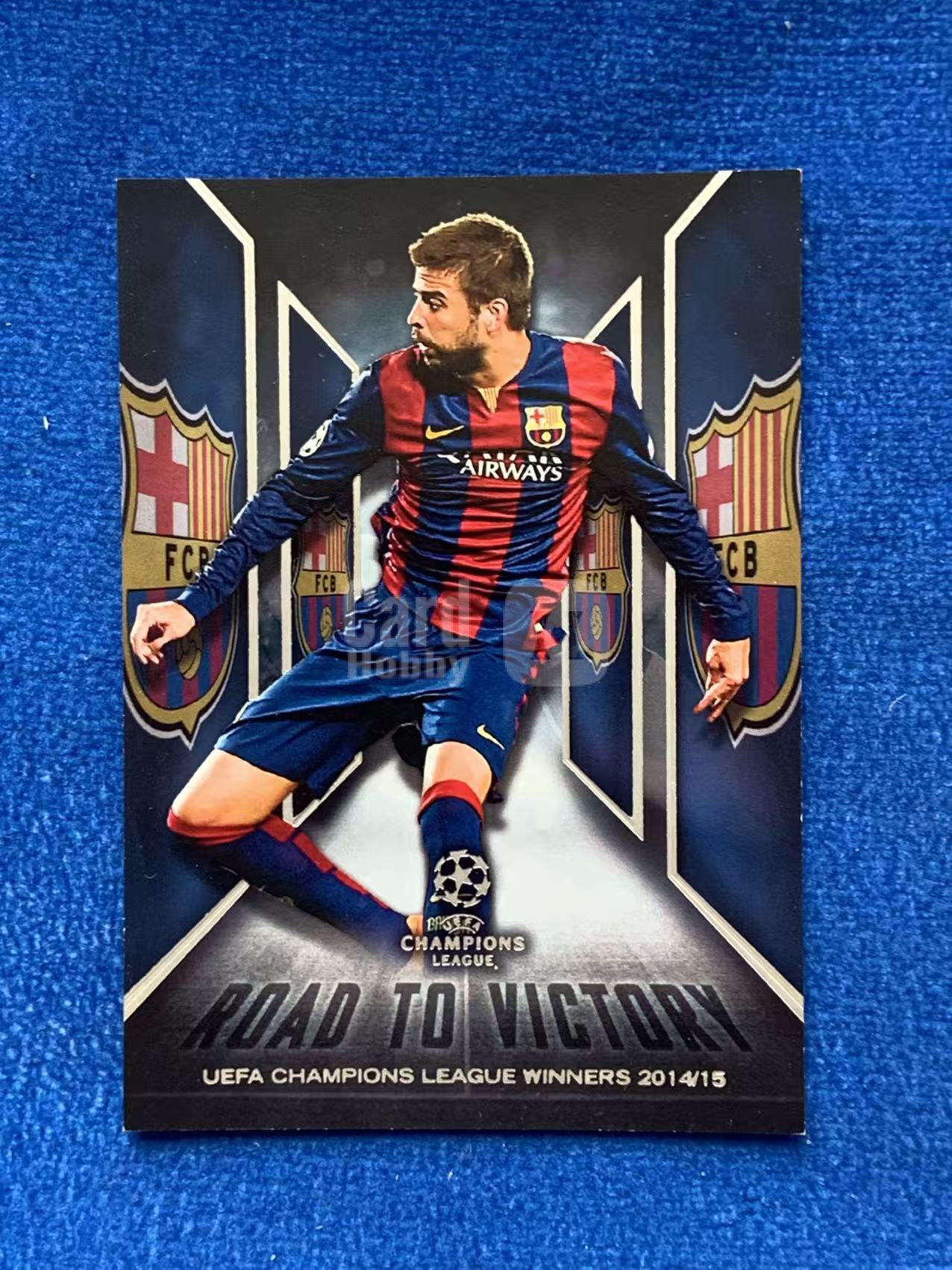 2016 Topps UEFA Champions League Gerard Piqué 欧冠 冠军之路特卡 巴塞罗那Barcelona 巴萨 皮克 西班牙Spain 世界杯欧洲杯冠军主力中卫