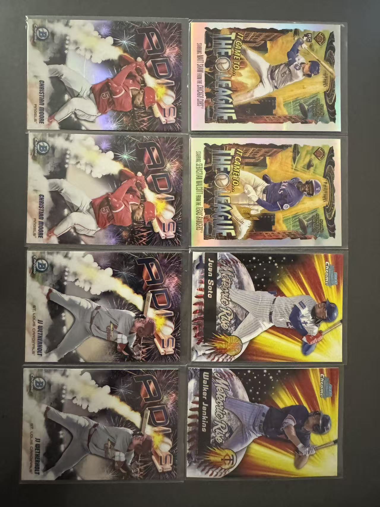 2025 Topps Bowman Chrome JJ Wetherholt RC BC 各版本特卡 折射 JJ 韦瑟霍尔特 马特 肖 摩尔 沃尔科特 詹金斯 索托 8张Lot打包 卡品如图 凑套收藏