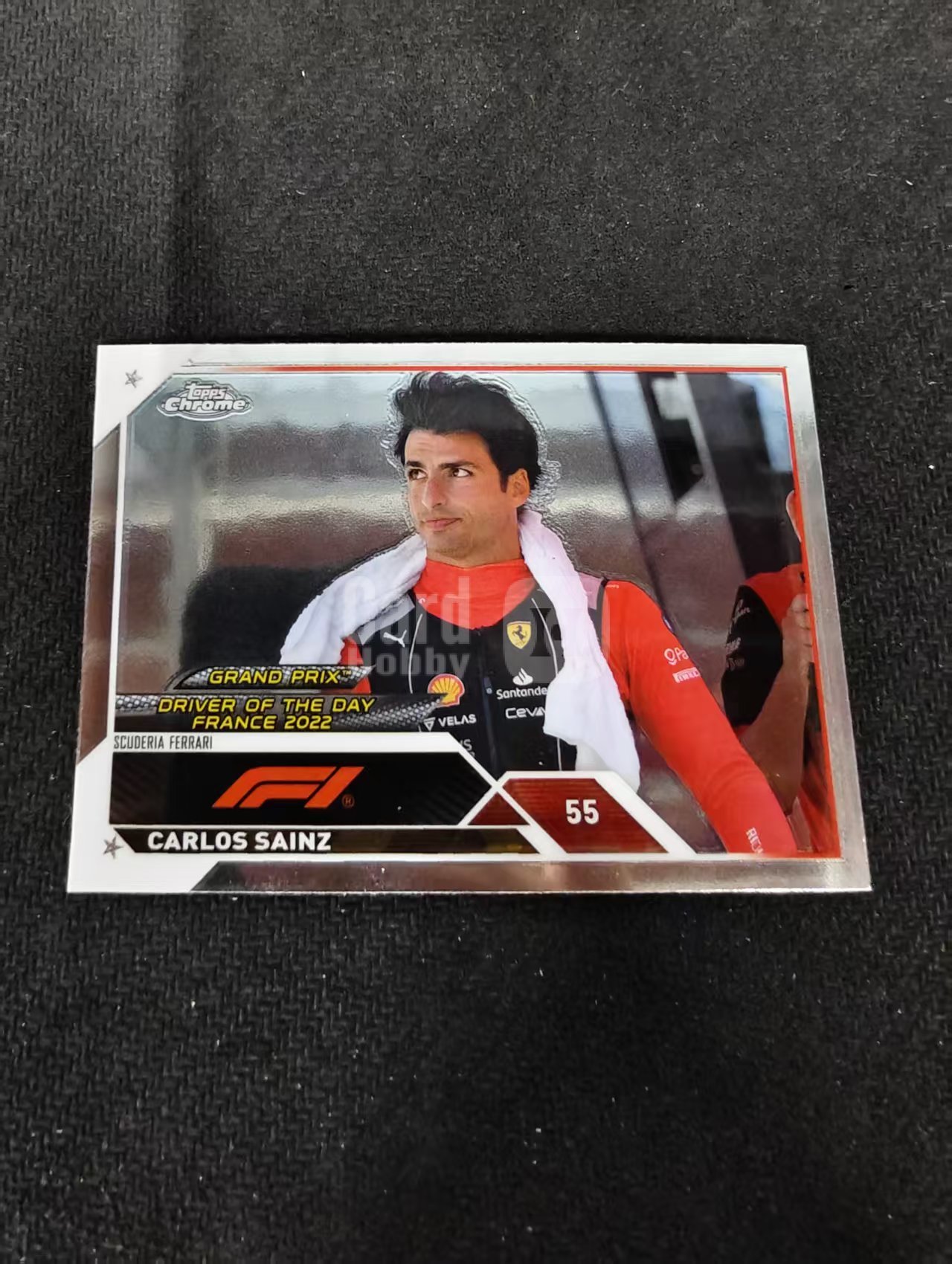 2023 Topps Chrome F1 Carlos Sainz 卡洛斯 赛恩斯 法拉利车队 划痕 边角瑕疵 #177