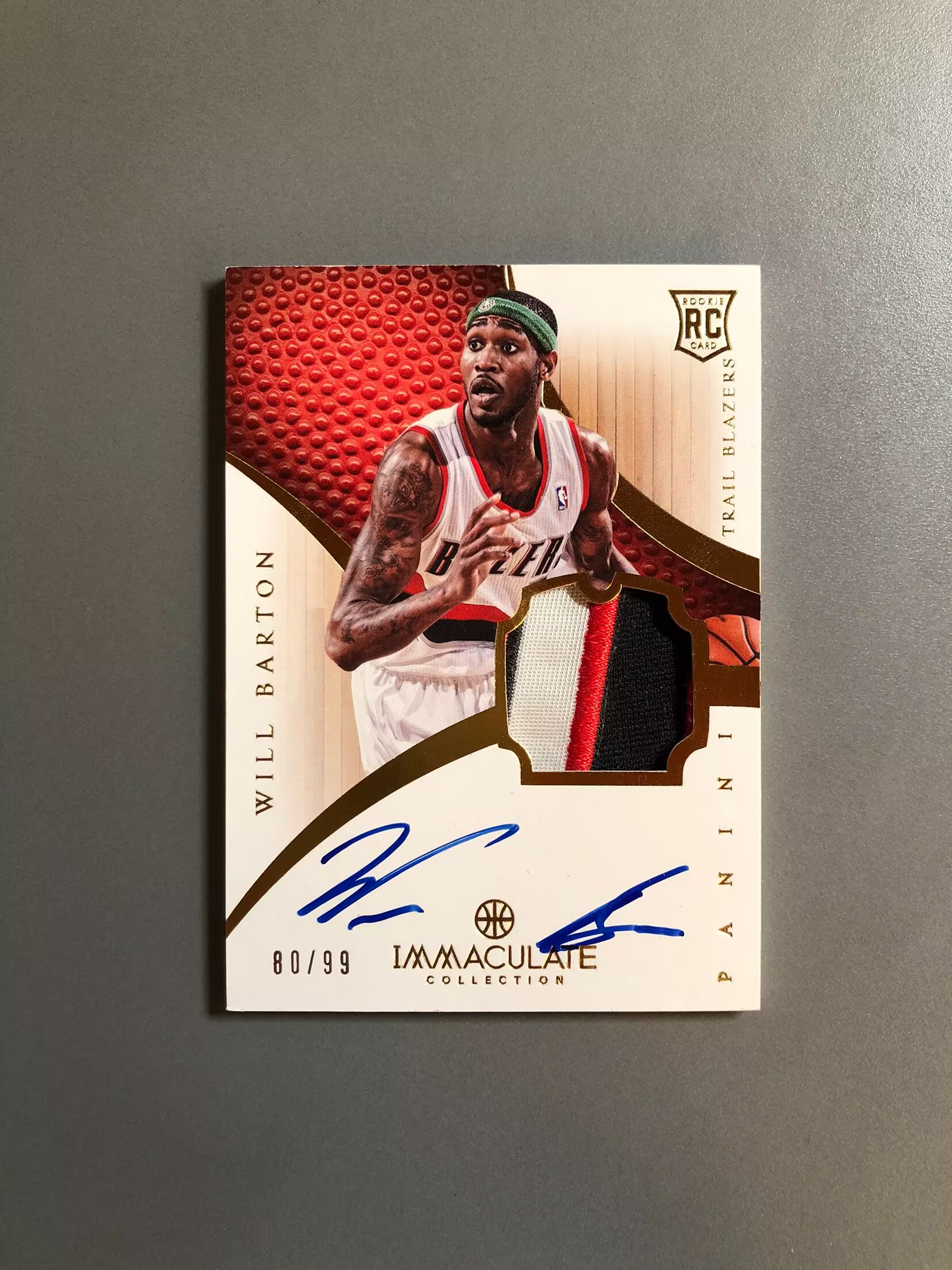 2012-13 Panini Immaculate Will Barton RC 威尔·巴顿 开拓者 新秀 RC 落场 球衣 签字 卡签 RPA 99编 切割暴力 实卡好看 卡品如图 可累计FT069