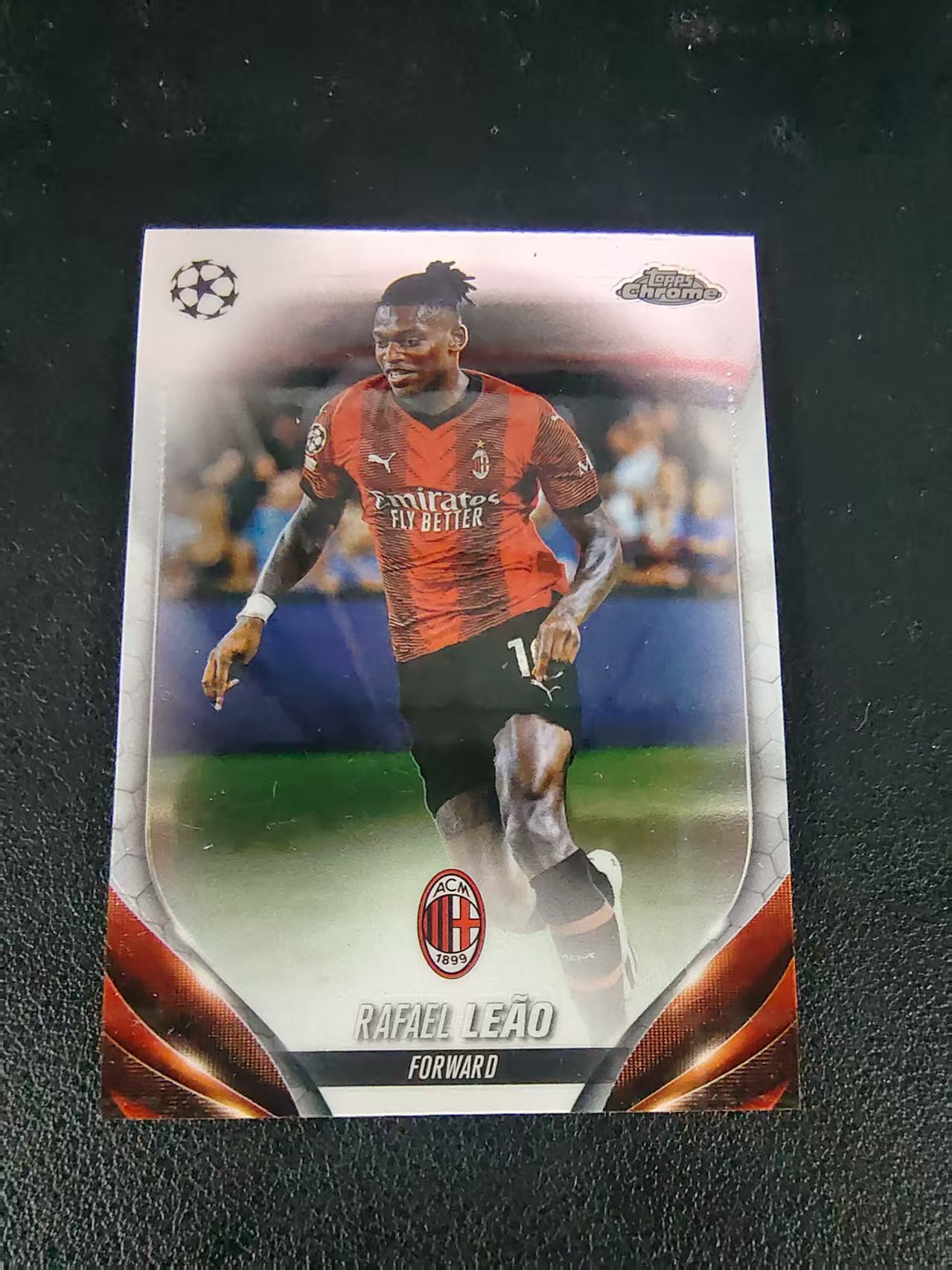 【可合并,不累计】2024 Topps Chrome Rafael Leao AC米兰 拉斐尔 莱奥 欧冠 划痕 边角瑕疵 #13