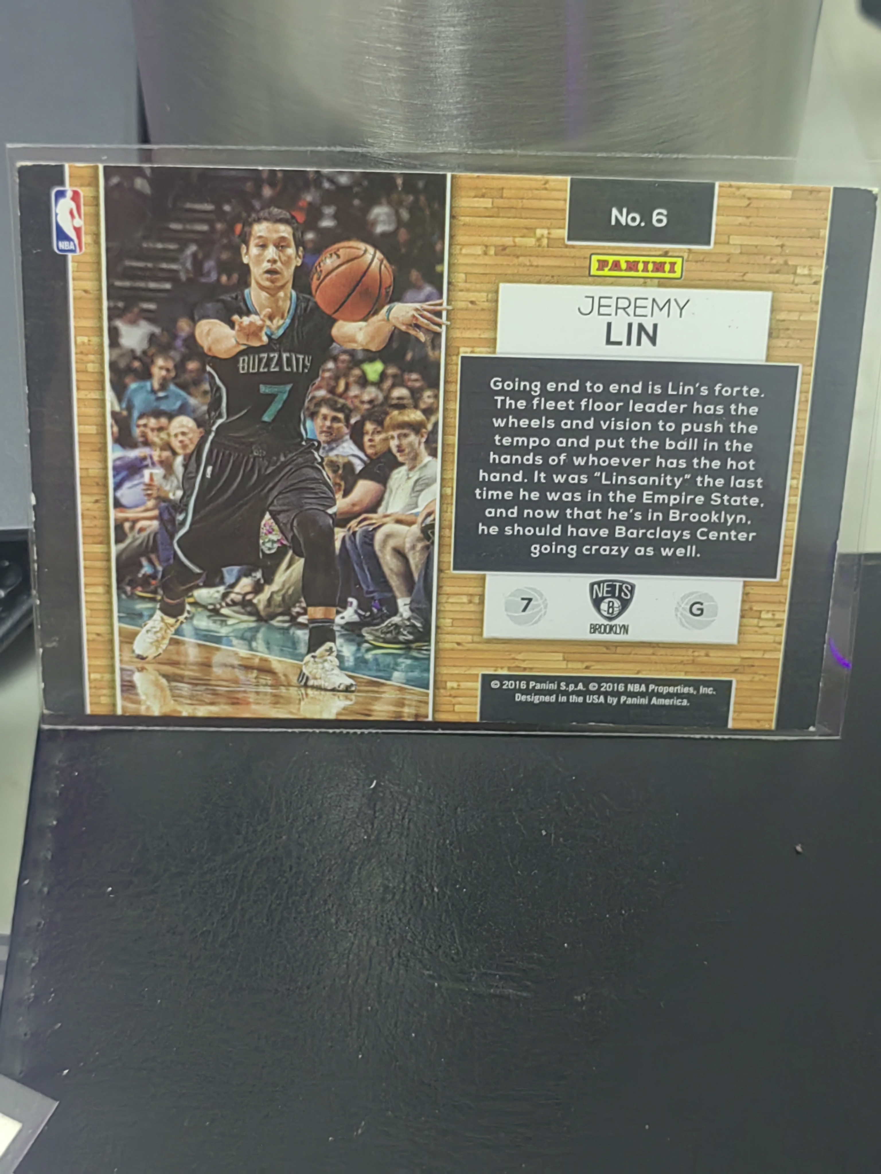 2016 Panini S.p.A Jeremy Lin 中雅图 林书豪 篮网 横版 特卡 篮 白边白角 不保卡品 卡品如图