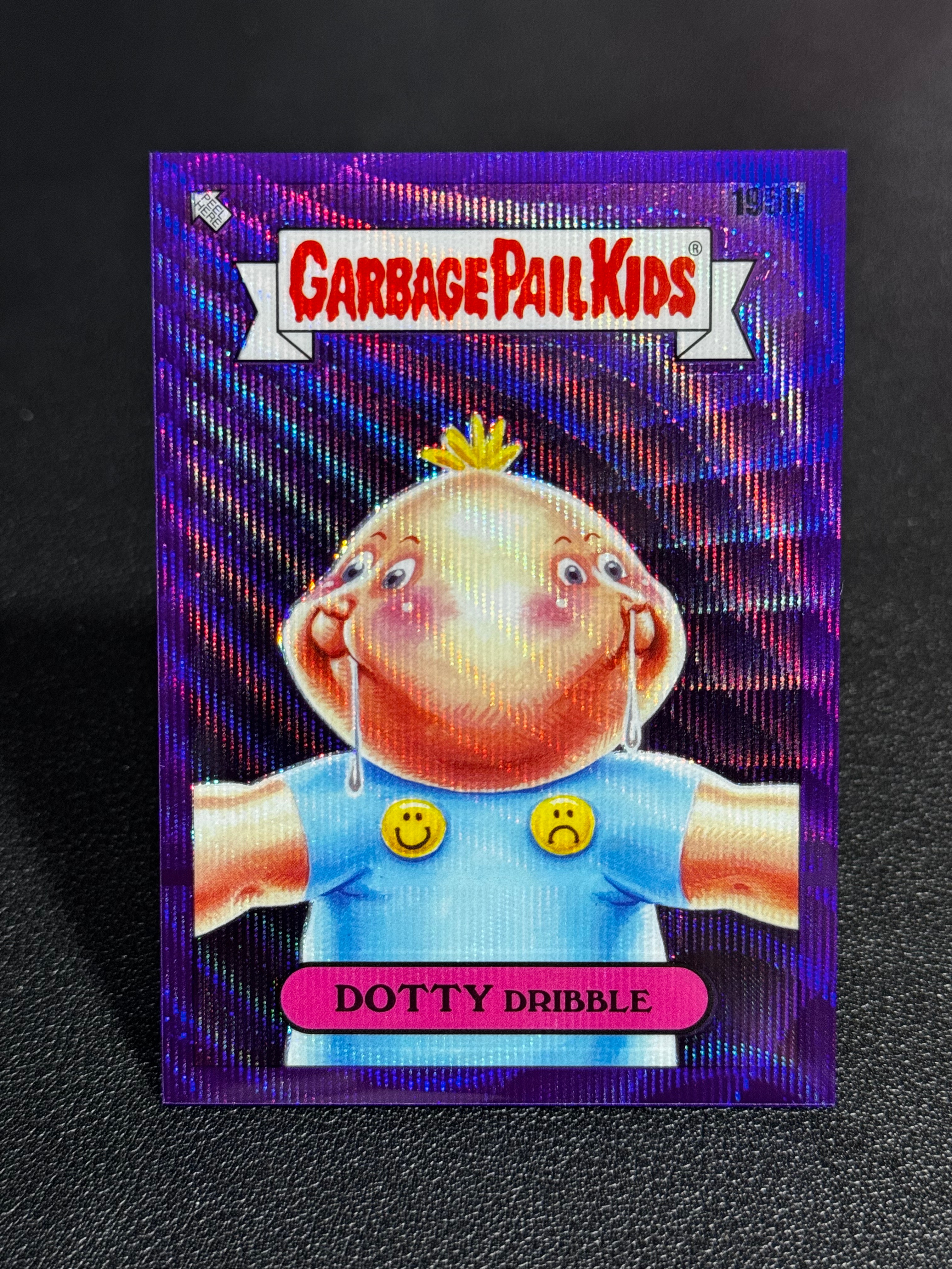 2022 Topps Garbage Pail Kids 垃圾桶小子 GPK Chrome 紫折 波纹折 250编 Dotty Dribble LWWF