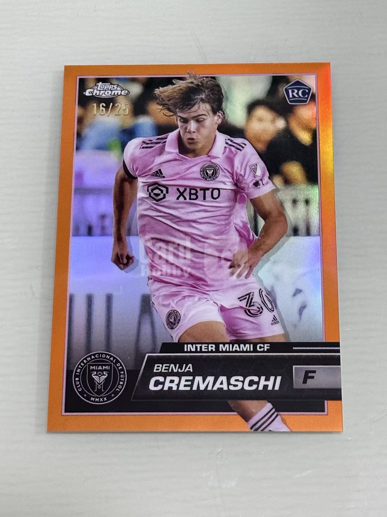 2023 Topps Chrome Benja Cremaschi RC 美职联 迈阿密国际 美国国脚 潜力新秀RC 本贾 克雷马斯基 16/25编 橙折 新秀RC 世界杯 大比例