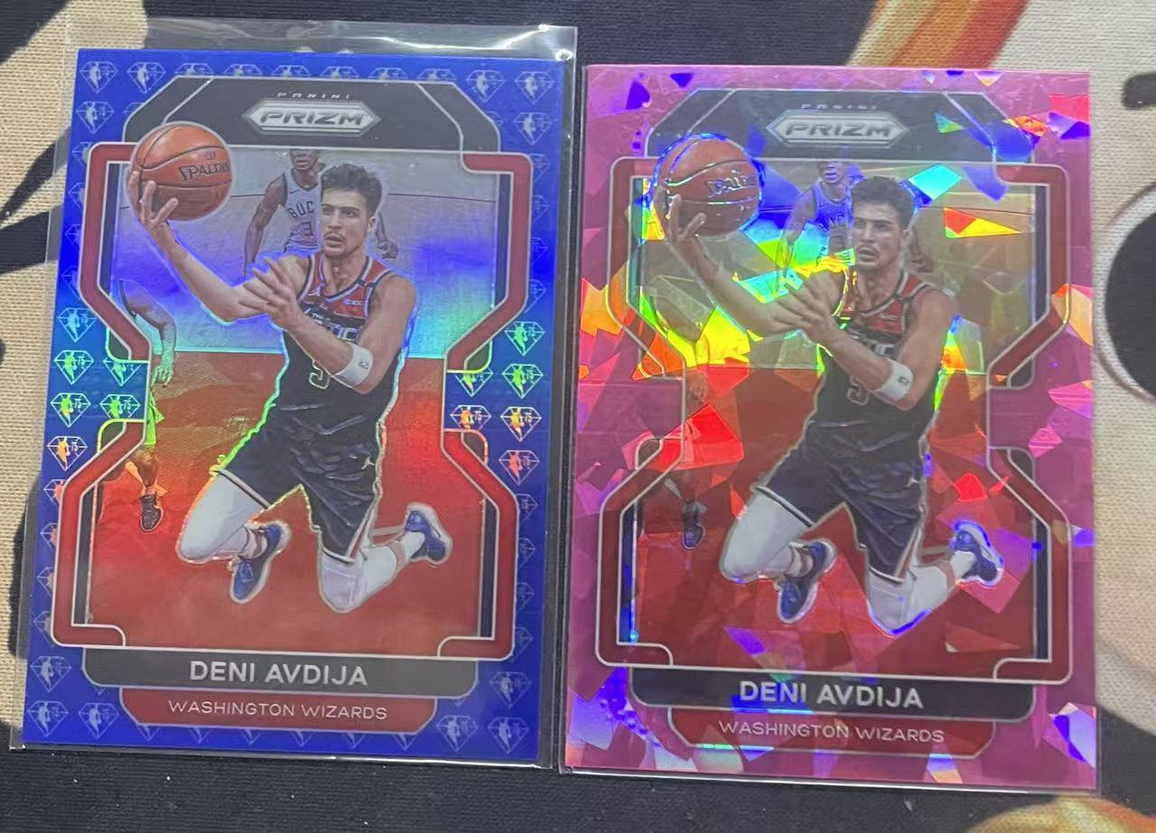 2021-22 Panini Prizm Deni Avdija 德尼·阿夫迪亚 奇才 粉碎冰 75周年 蓝钻折 打包 折射 pz 值得收藏(猴子卡社)
