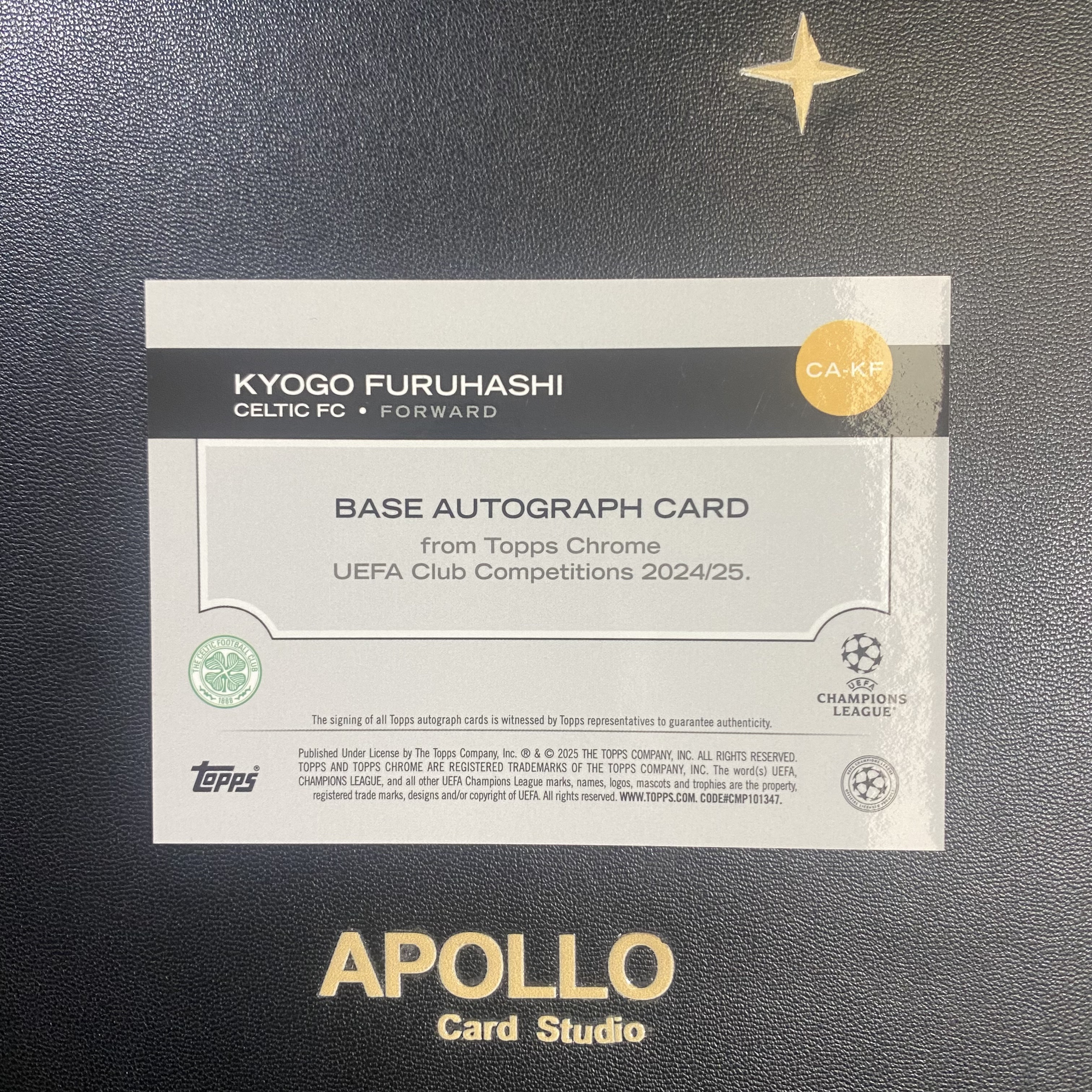2024-25 Topps Chrome Kyogo Furuhashi 古桥亨梧 欧战 欧冠TC 凯尔特人 银折 签字 卡品如图 -月初