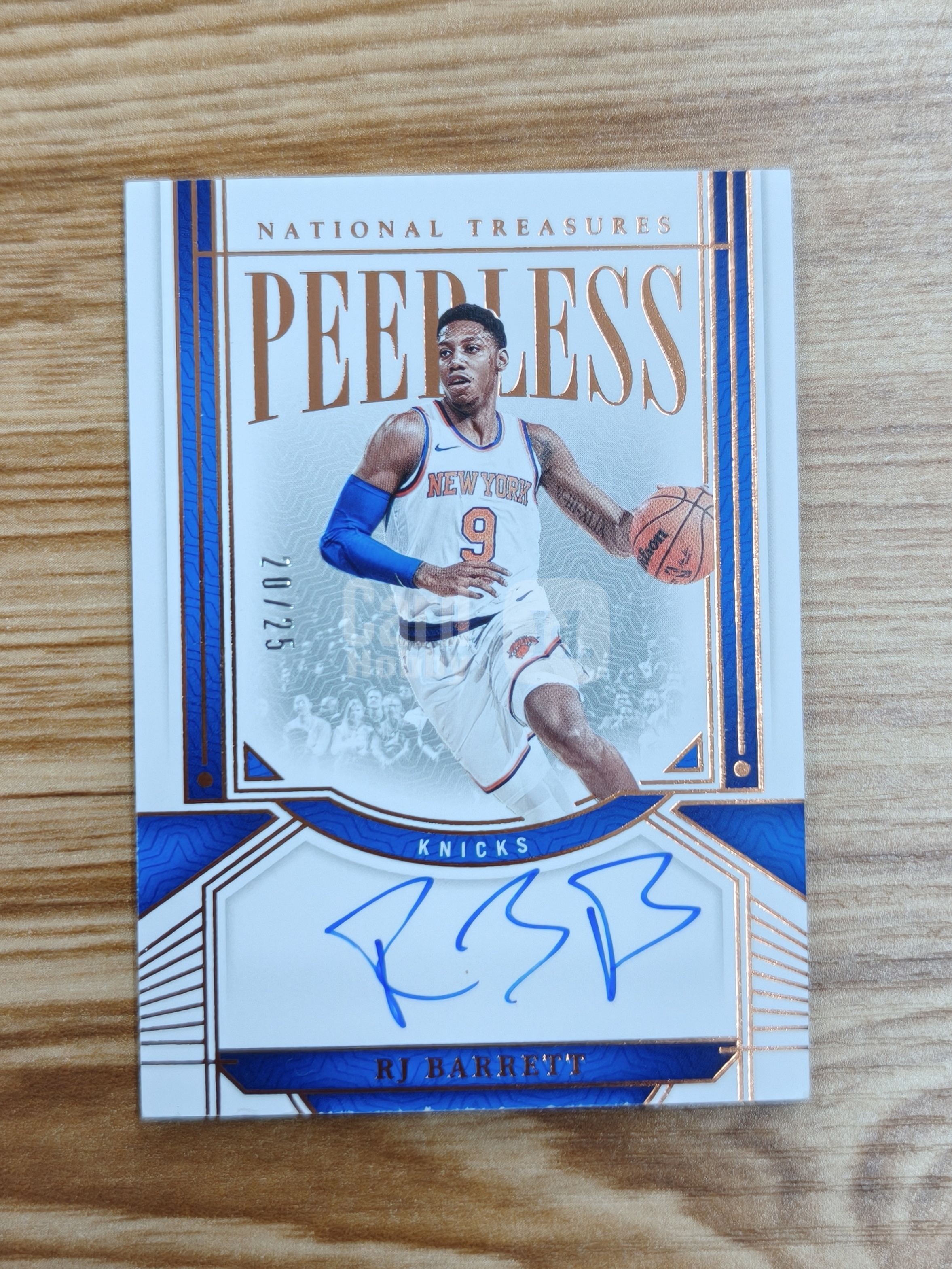 2023-National Treasures R.J. Barrett 国宝 尼克斯 RJ巴雷特 RJB 15/25编铜平行 签字 卡签 Peerless 猛龙 巴恩斯 伦纳德 卡哇伊 下赛季起飞