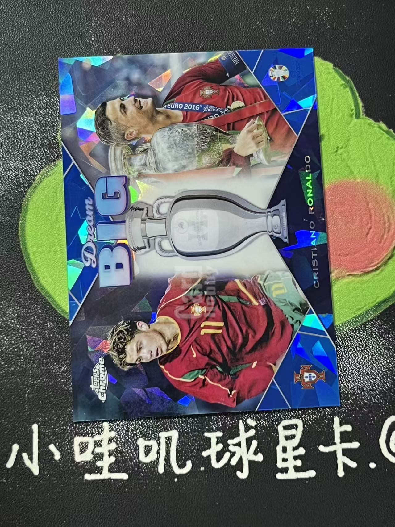 2024 Topps Chrome Cristiano Ronaldo 欧洲杯 蓝宝石 葡萄牙 C罗 DREAMBIG 远大梦想 前世今生 皇马 金球先生 蓝碎冰折 微瑕如图【ZYP代拍】羽羽