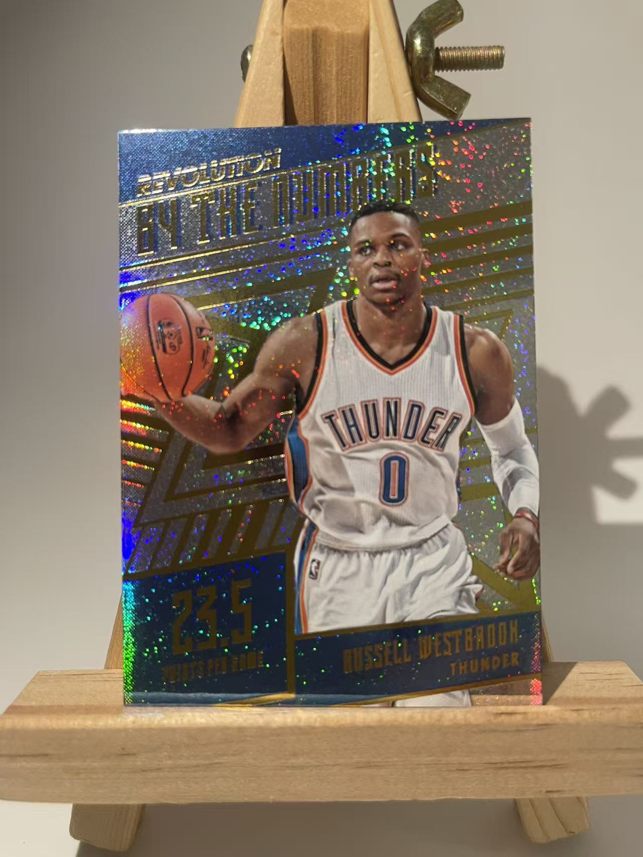 2016-17 Panini Revolution Russell Westbrook 雷霆 威斯布鲁克 威少 特卡 得分数据 点点折 折射 实卡超帅!