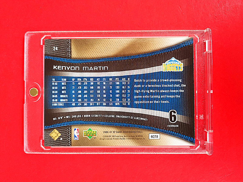 2006-07 UD SP Game Used 肯扬·马丁 (( 限量100张 经典老卡 顶级卡种 )) EBAY奇迹