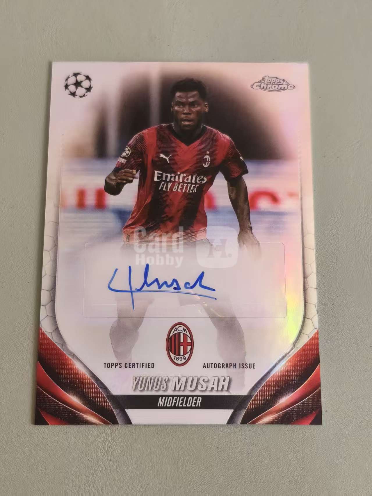 2024 Topps Chrome Yunus Musah 尤努斯 穆萨 签字 银折 欧冠 TC AC米兰 美国 卡品如图 第二张