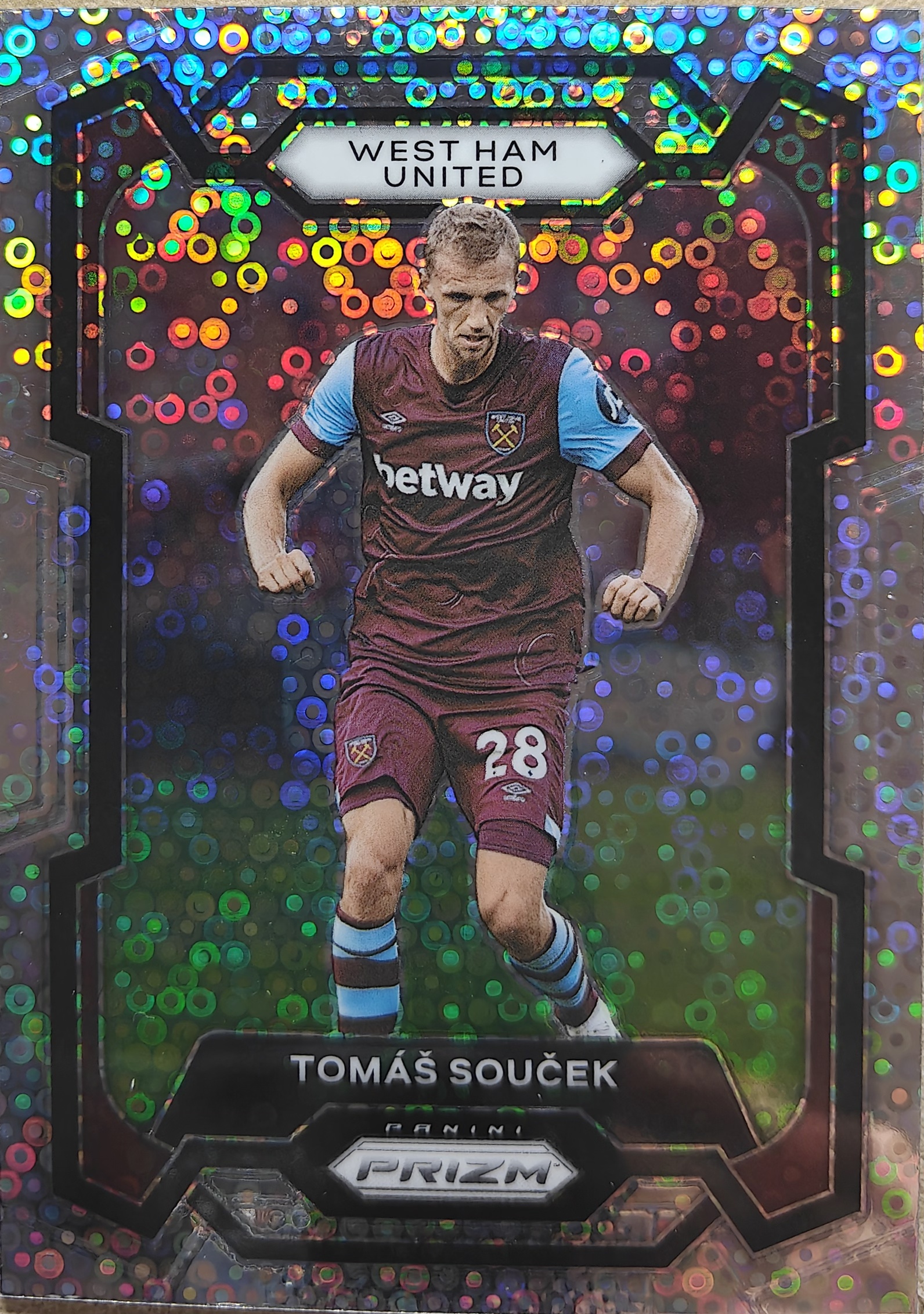 2023-24 Panini Prizm Tomas Soucek 英超 PZ 西汉姆联 索塞克 银折 卡品如图